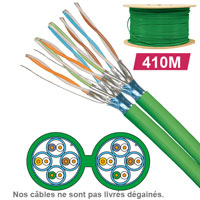 Câble réseau cuivre CAT6A FFTP, paires 2x4, en touret : longueur : 410m