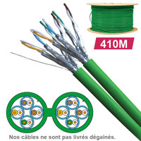 Câble réseau cuivre CAT6A UFTP, paires 2x4, en touret : longueur : 410m