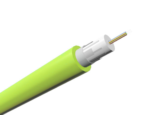 Câble optique Central loose tube-renforce-int/ext-et.seche-LSOH , fibres : 4, Mode : OM5 50/125