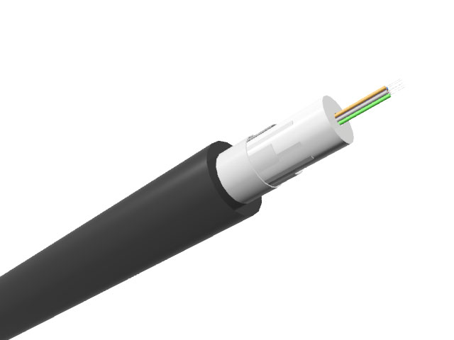 Câble optique Central Loose tube renforcé à gaine PEHD, 6 fibres, mode OM5 50/125