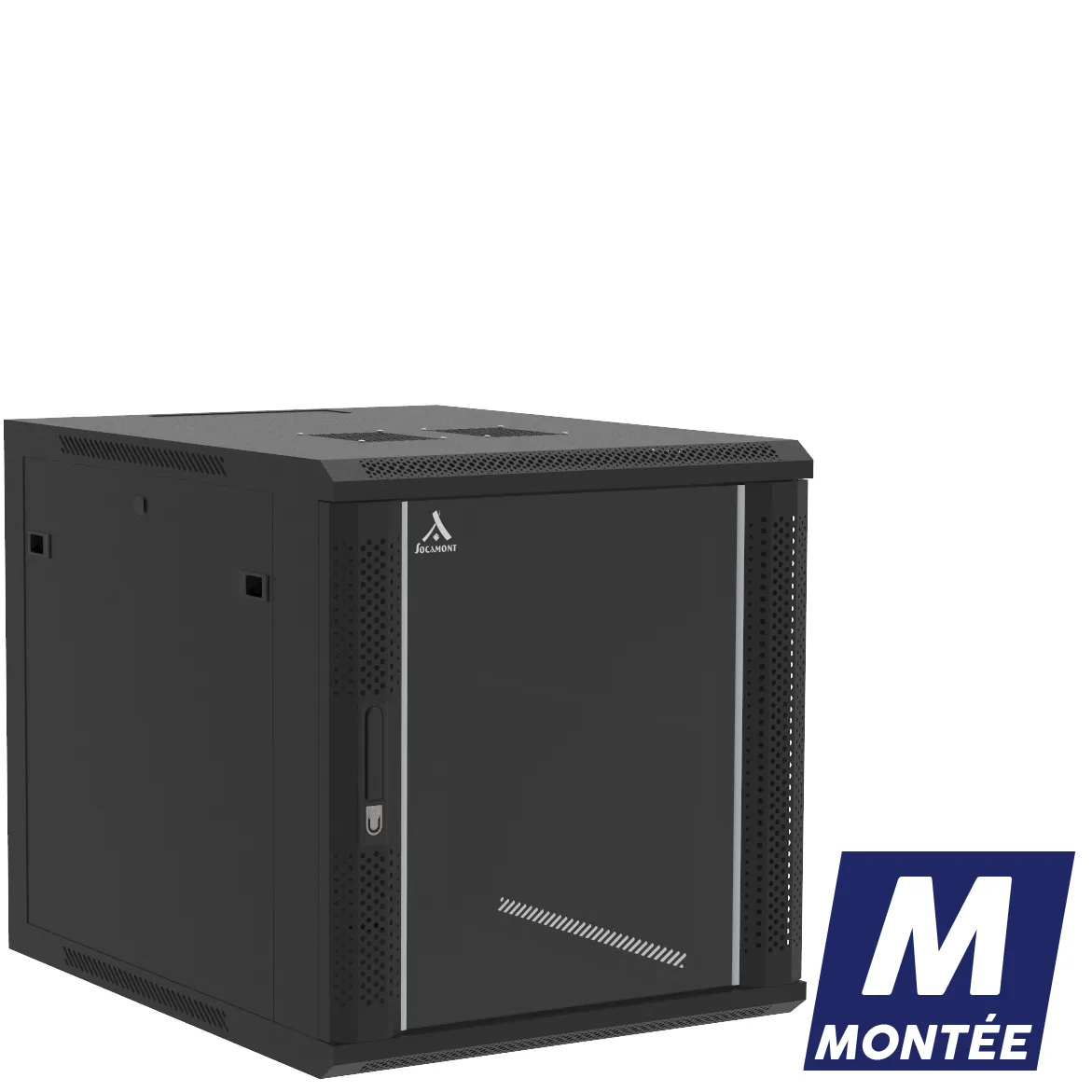 Coffret mural monté porte verre 12U 600x800x635mm Ligne 100
