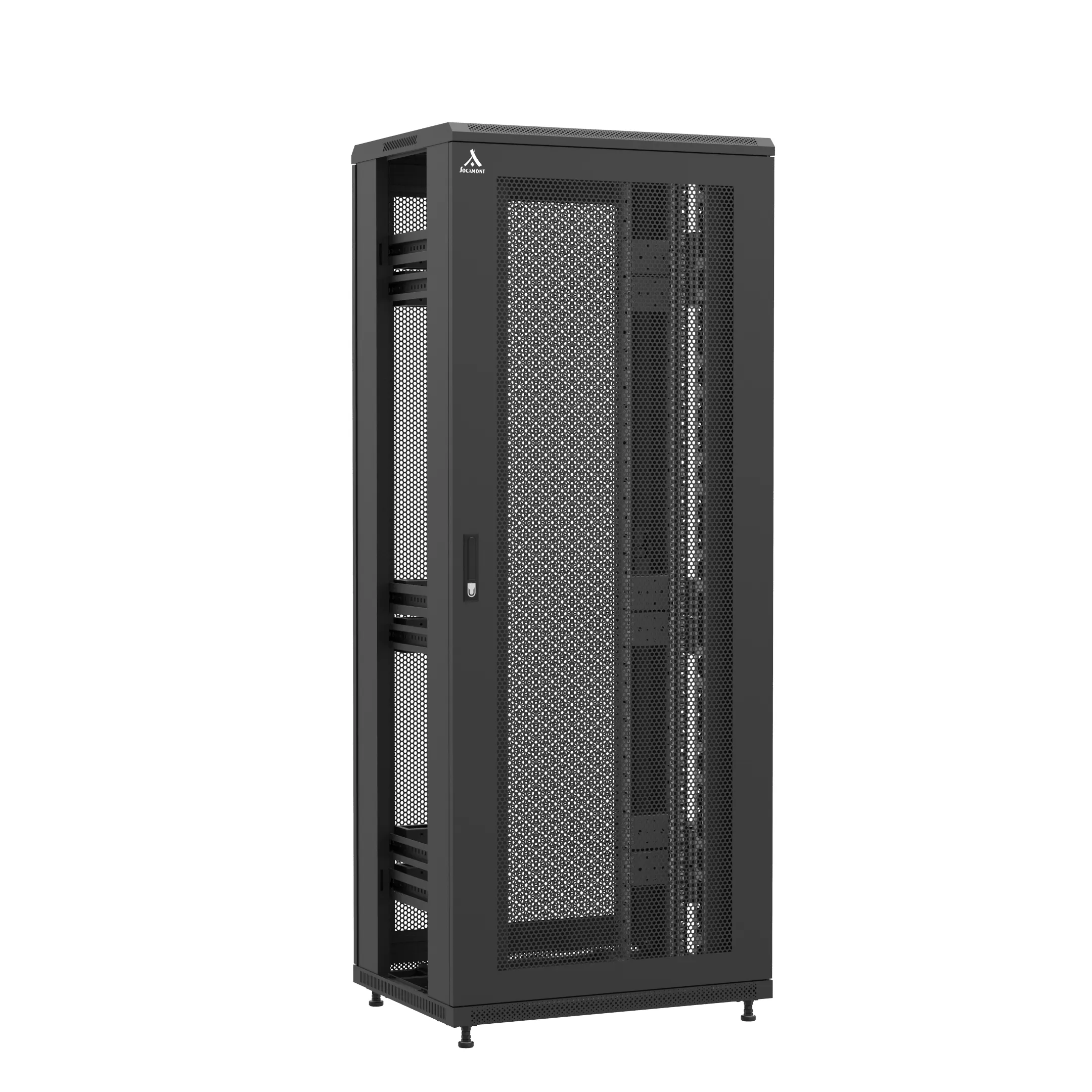 Baie montée Ligne 1200 42U 800x600mm, porte avant : Simple Nid d'Abeille, porte arrière : Simple Nid d'Abeille, sans panneaux latéraux