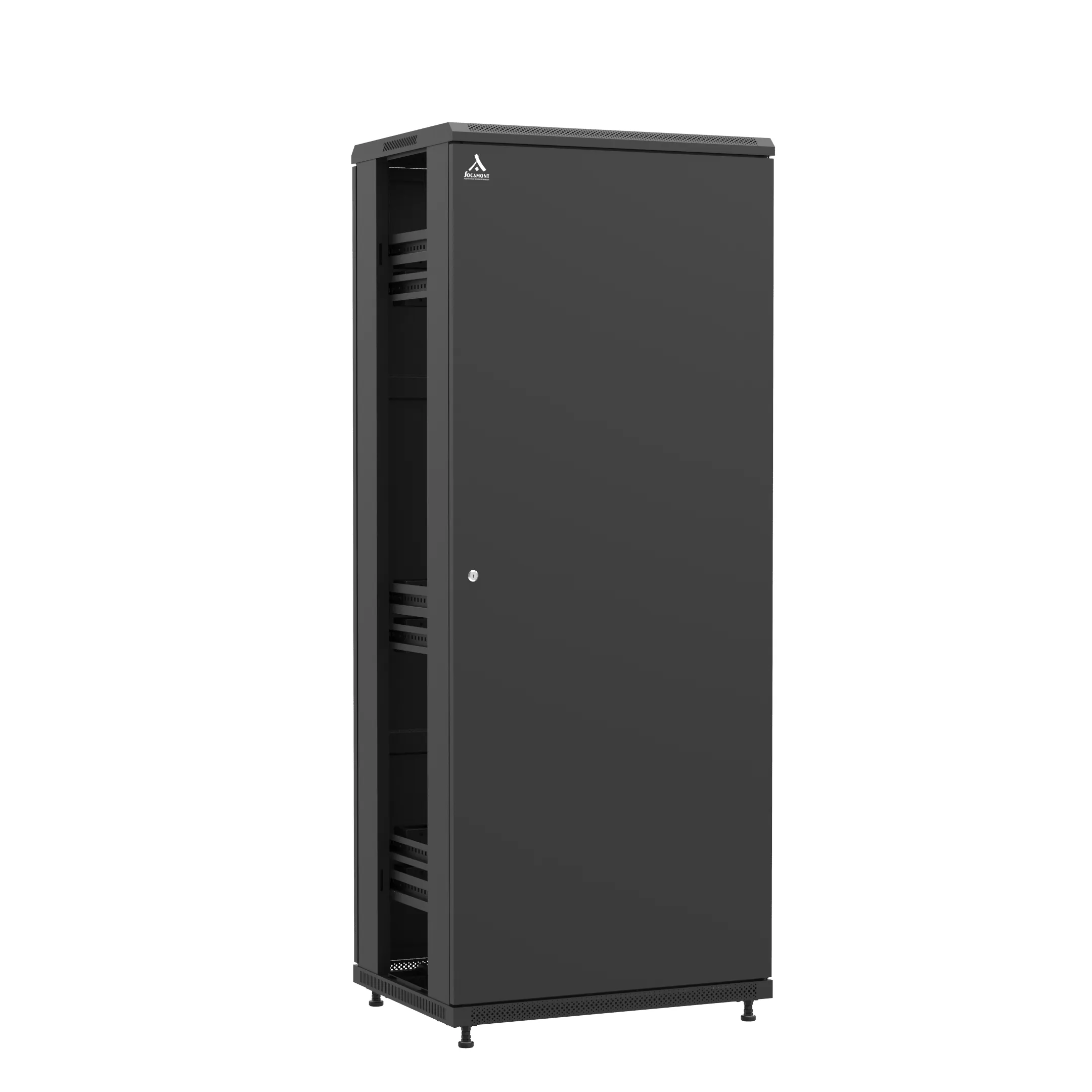 Baie montée Ligne 1200 42U 800x600mm, porte avant : Simple Pleine, porte arrière : Simple Pleine, sans panneaux latéraux