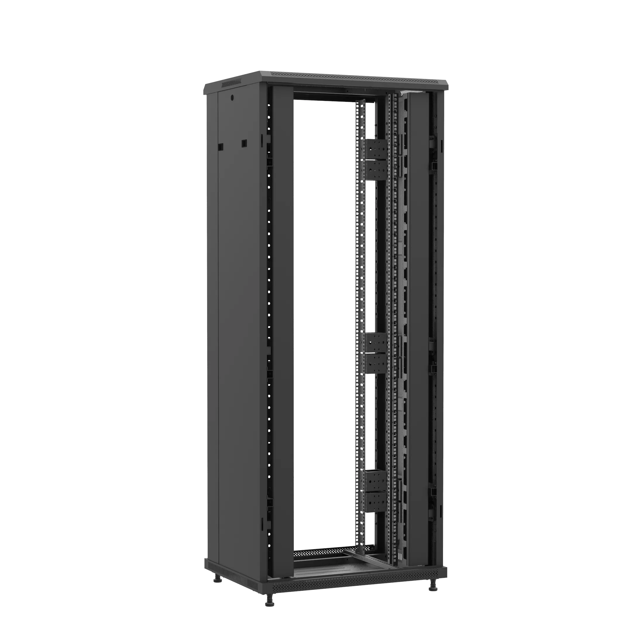 Baie montée Ligne 1200 42U 800x600mm, porte avant : Sans Porte, porte arrière : Sans Porte, avec panneaux latéraux