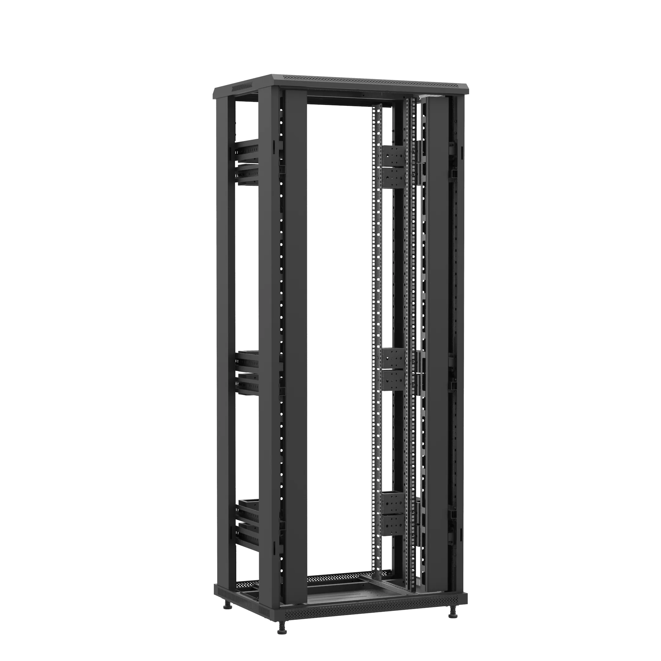 Baie montée Ligne 1200 42U 800x600mm, porte avant : Sans Porte, porte arrière : Sans Porte, sans panneaux latéraux