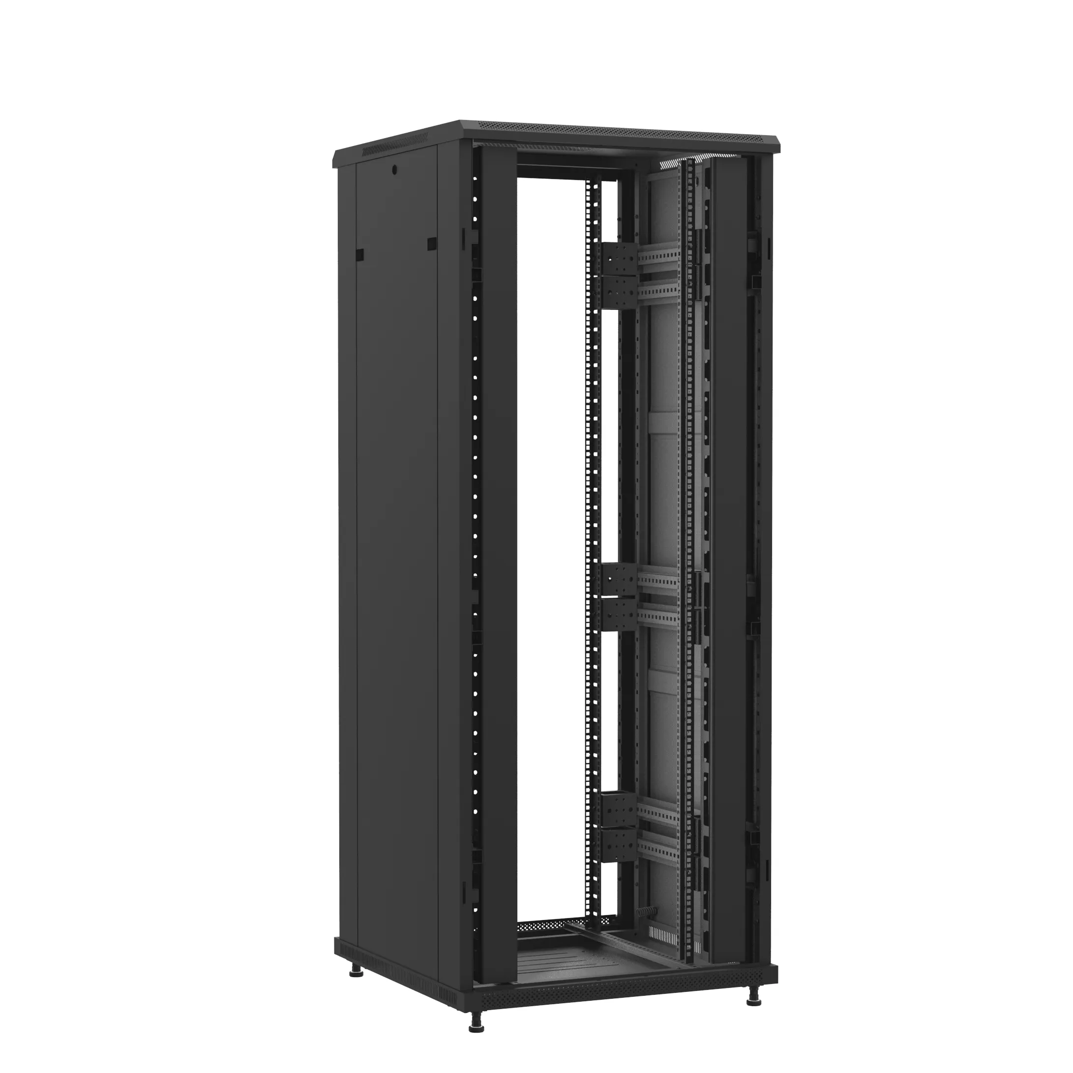 Baie en kit Ligne 1200 42U 800x800mm, porte avant : Sans Porte, porte arrière : Sans Porte, avec panneaux latéraux