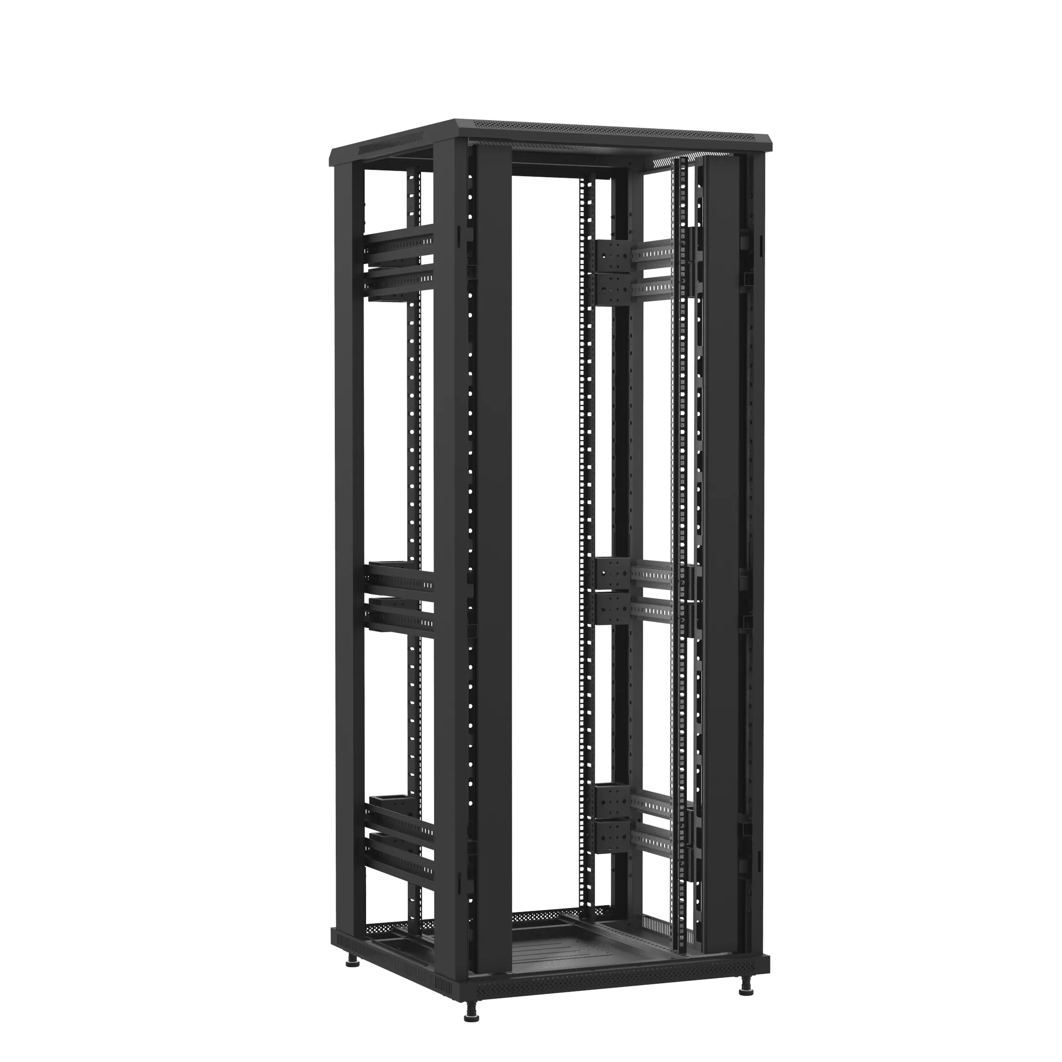 Baie en kit Ligne 1200 42U 800x800mm, porte avant : Sans Porte, porte arrière : Sans Porte, sans panneaux latéraux