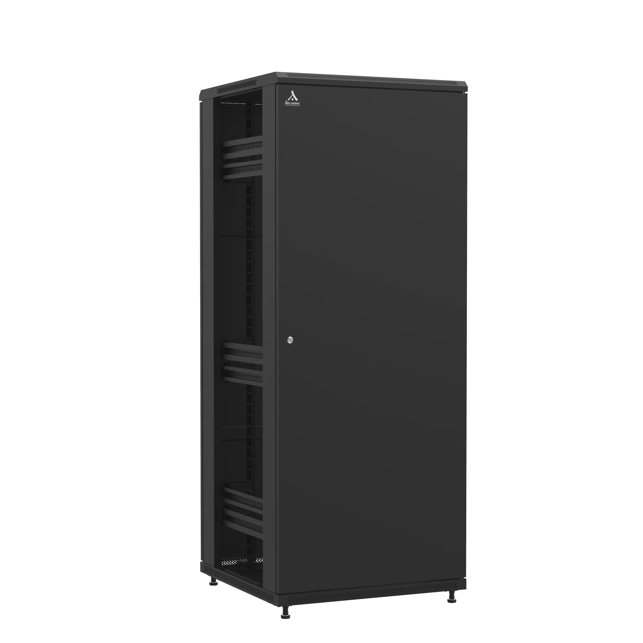 Baie montée Ligne 1200 42U 800x800mm, porte avant : Simple Pleine, porte arrière : Simple Pleine, sans panneaux latéraux