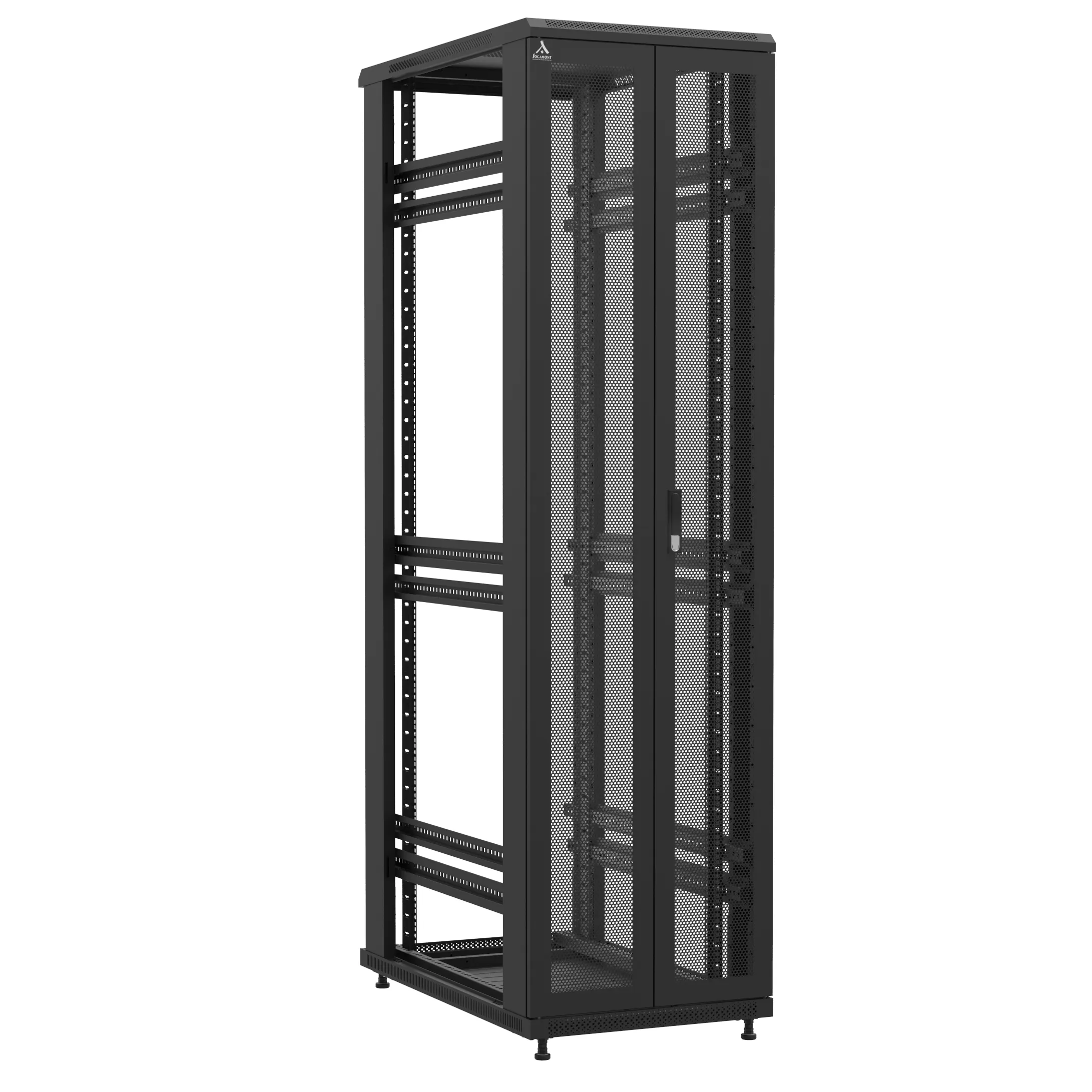 Baie en kit Ligne 1200 47U 600x1000mm, porte avant : Double Nid d'Abeille, porte arrière : Sans Porte, sans panneaux latéraux