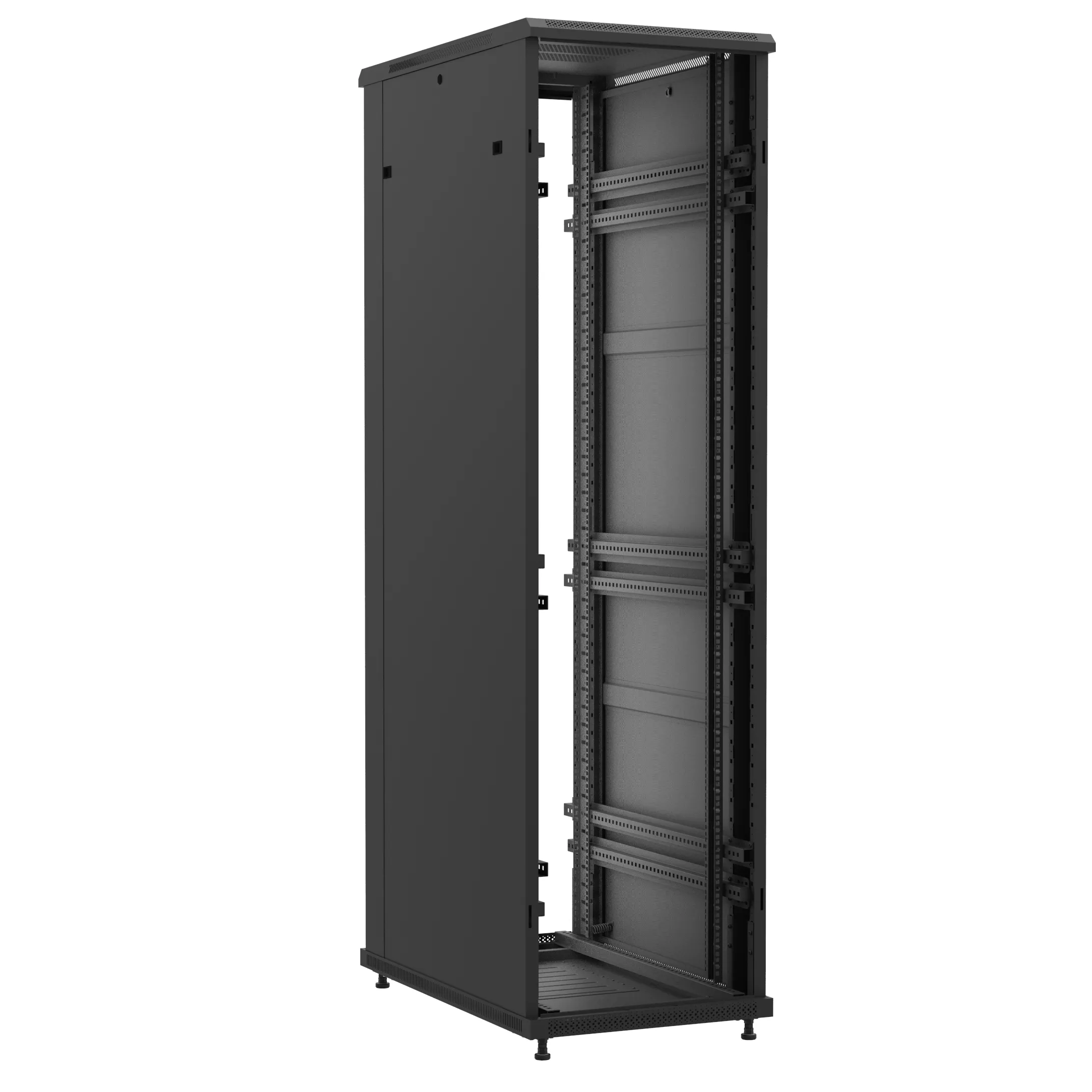 Baie en kit Ligne 1200 47U 600x1000mm, porte avant : Sans Porte, porte arrière : Sans Porte, avec panneaux latéraux