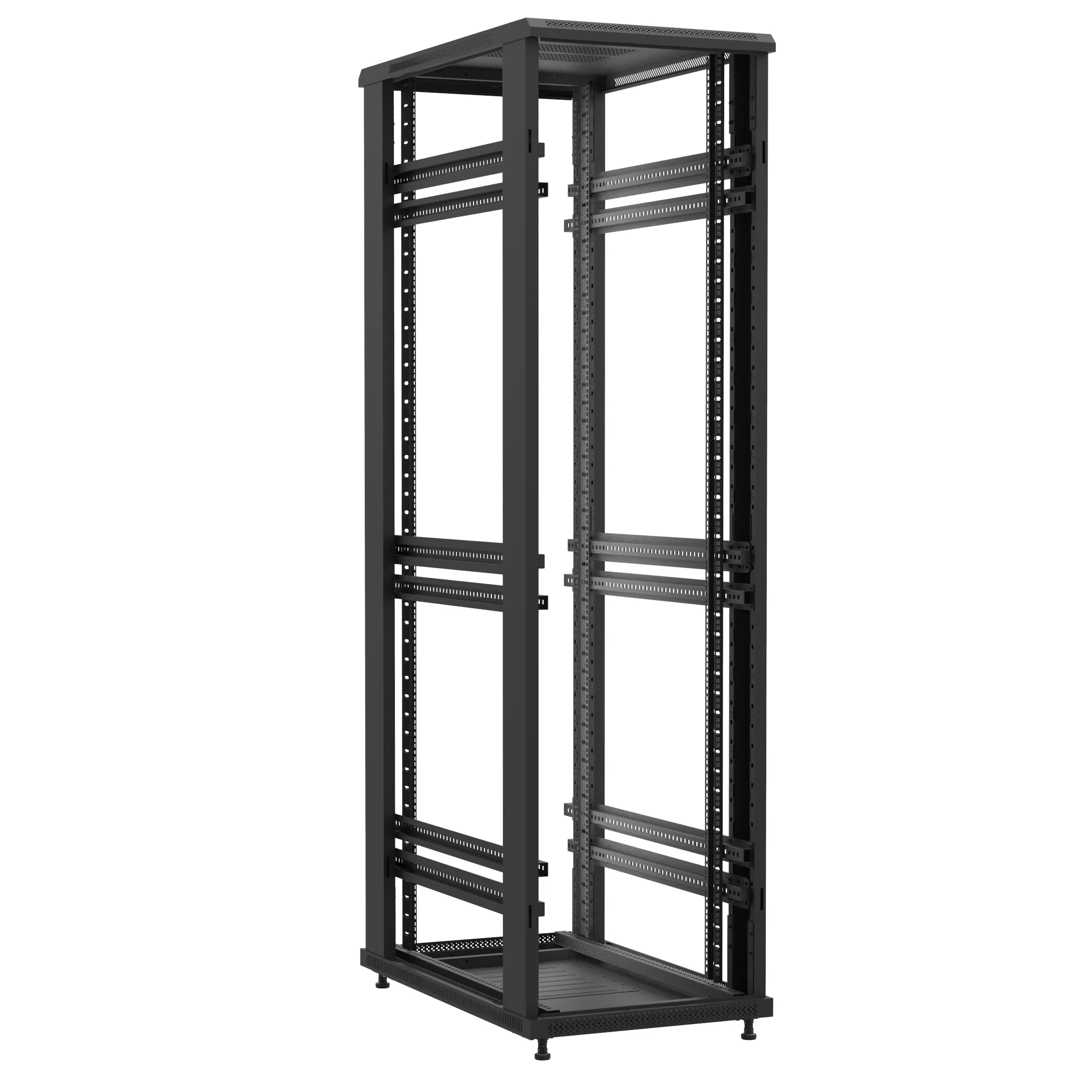 Baie en kit Ligne 1200 47U 600x1000mm, porte avant : Sans Porte, porte arrière : Sans Porte, sans panneaux latéraux