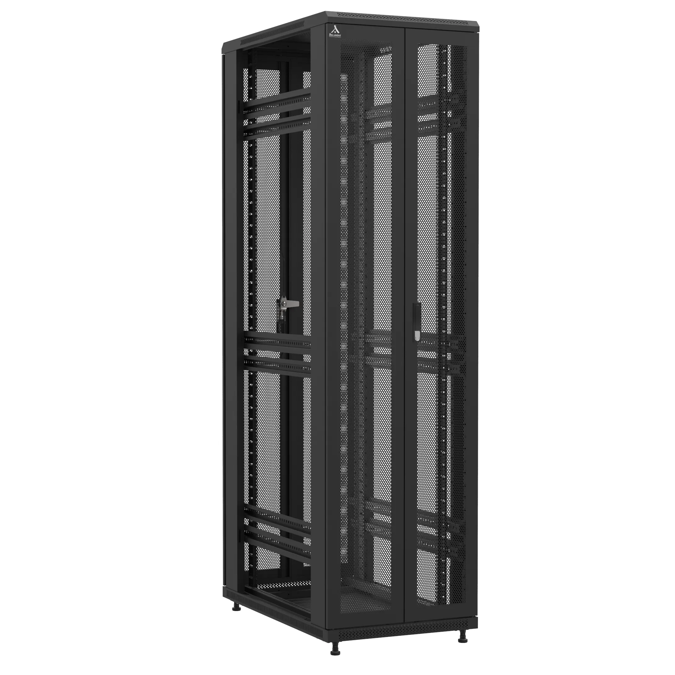 Baie montée Ligne 1200 47U 600x1000mm, porte avant : Double Nid d'Abeille, porte arrière : Double Nid d'Abeille, sans panneaux latéraux