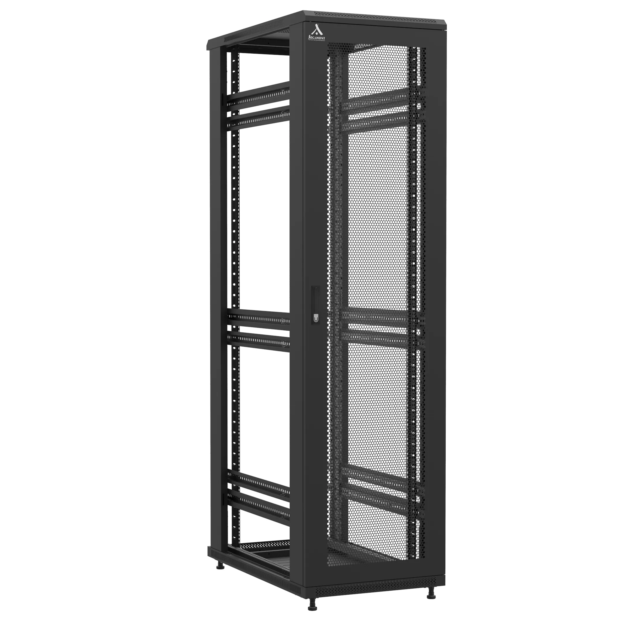Baie montée Ligne 1200 47U 600x1000mm, porte avant : Simple Nid d'Abeille, porte arrière : Sans Porte, sans panneaux latéraux