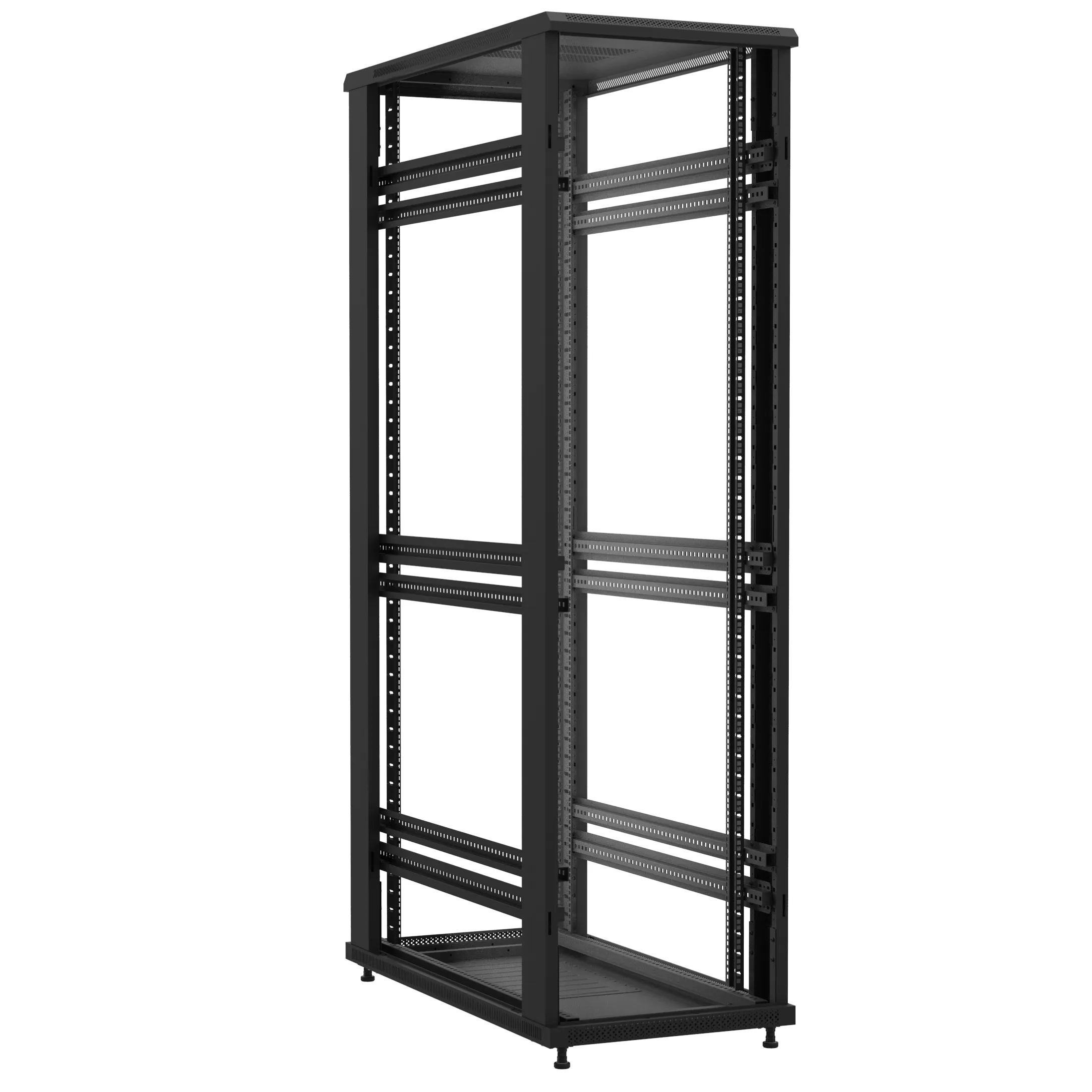 Baie en kit Ligne 1200 47U 600x1200mm, porte avant : Sans Porte, porte arrière : Sans Porte, sans panneaux latéraux