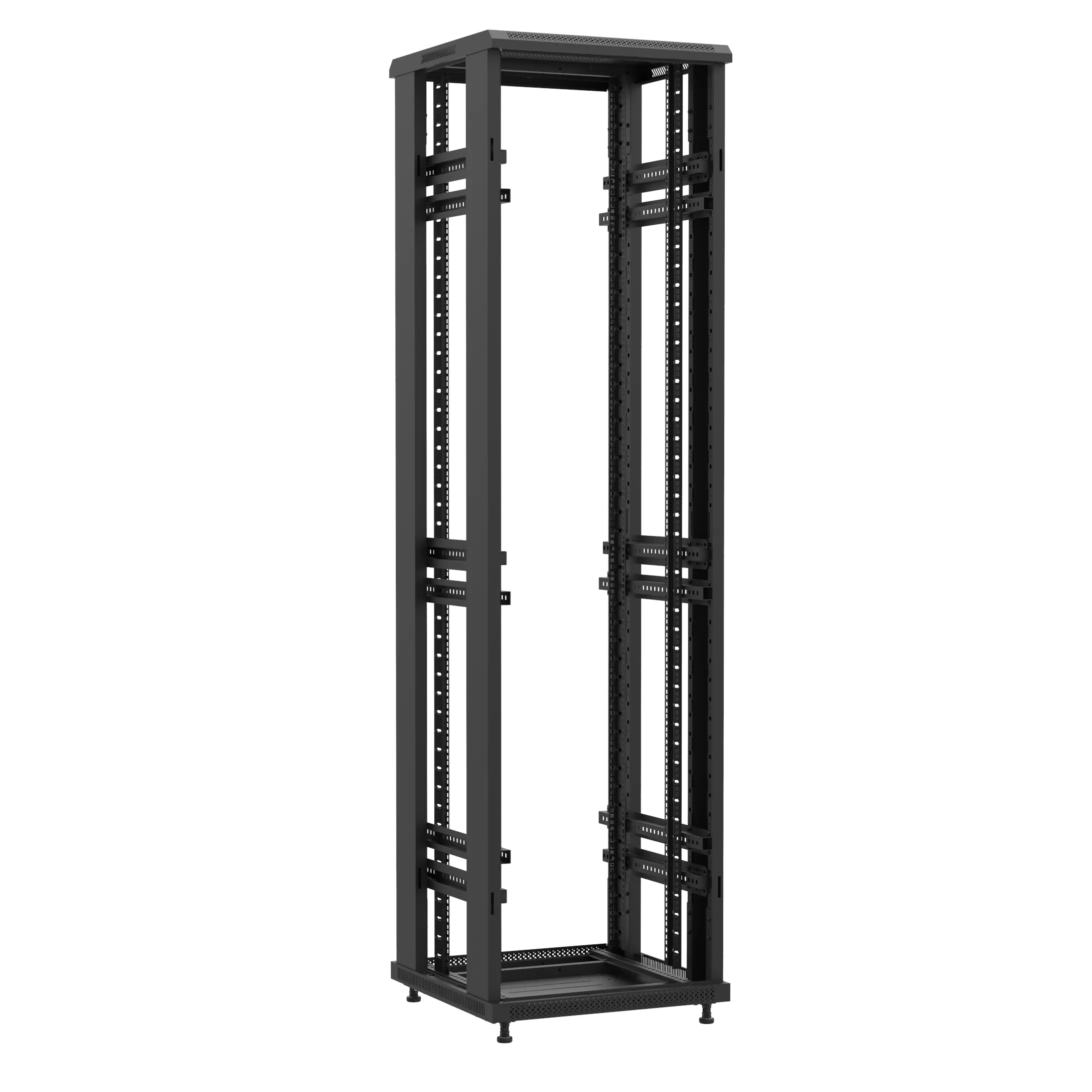 Baie en kit Ligne 1200 47U 600x600mm, porte avant : Sans Porte, porte arrière : Sans Porte, sans panneaux latéraux