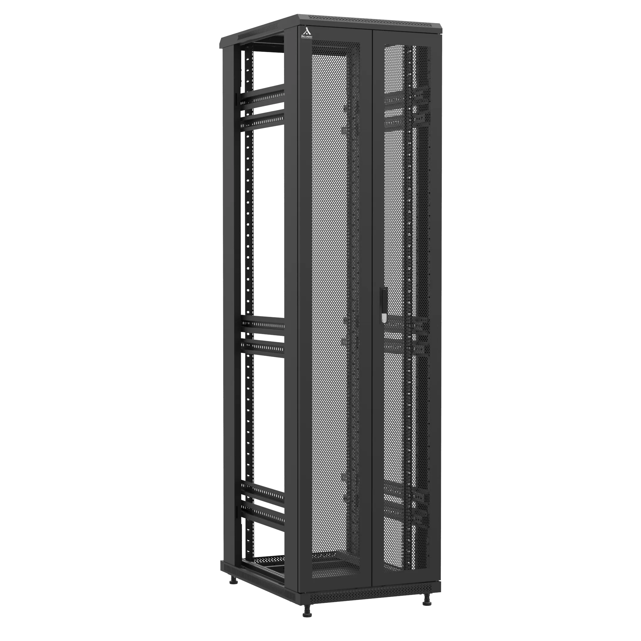 Baie en kit Ligne 1200 47U 600x800mm, porte avant : Double Nid d'Abeille, porte arrière : Sans Porte, sans panneaux latéraux