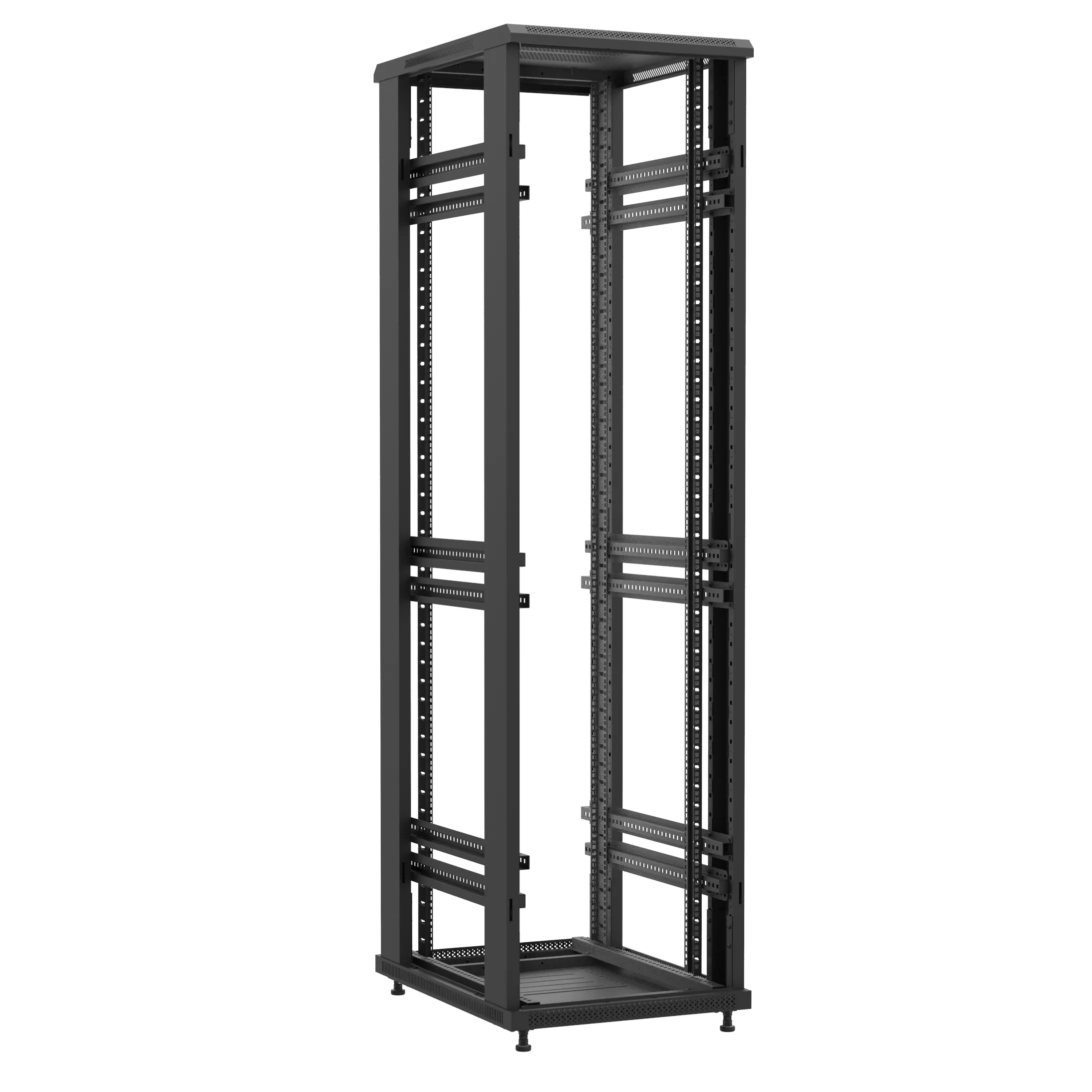 Baie en kit Ligne 1200 47U 600x800mm, porte avant : Sans Porte, porte arrière : Sans Porte, sans panneaux latéraux