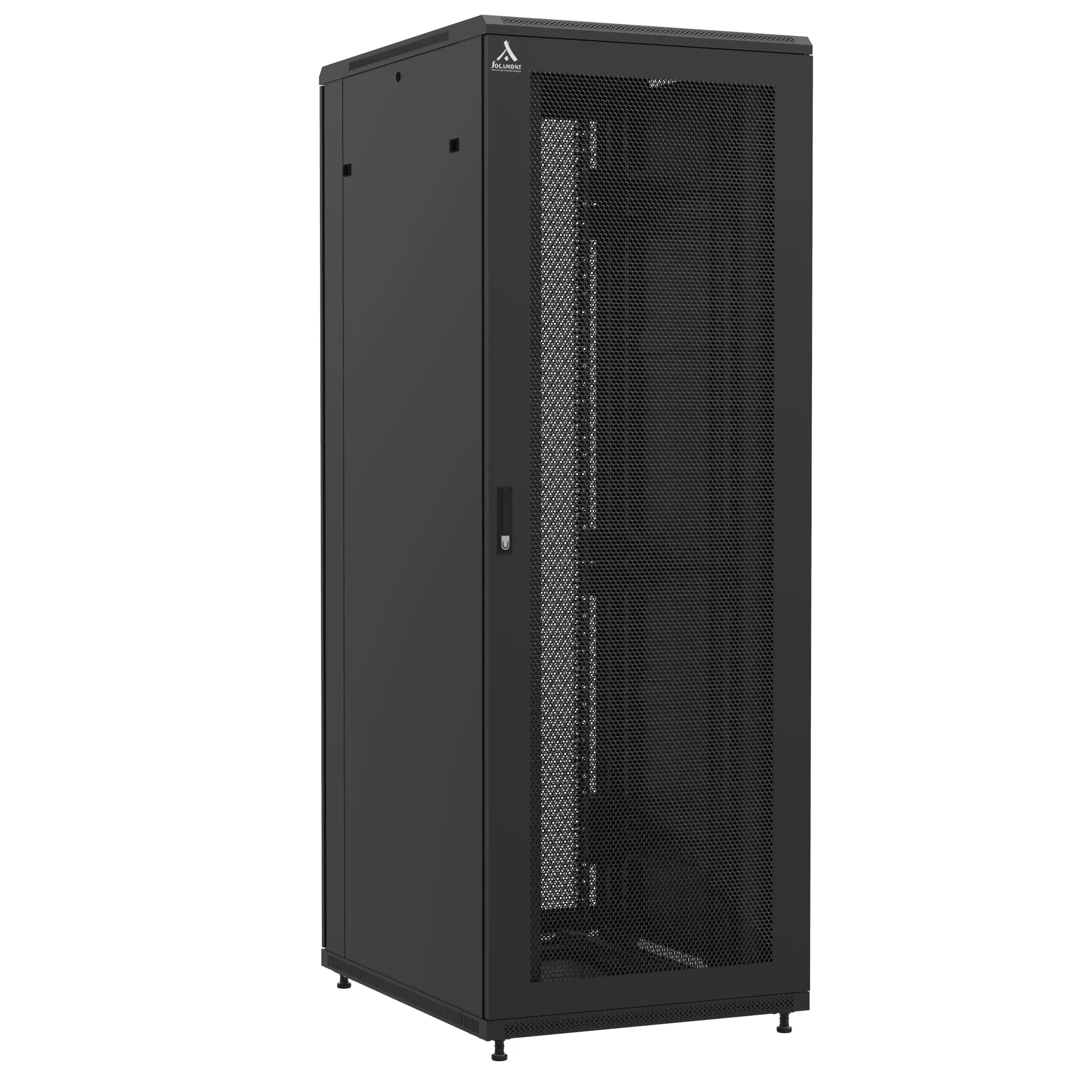 Baie montée Ligne 1200 47U 800x1000mm, porte avant : Simple Nid d'Abeille, porte arrière : Double Nid d'Abeille, avec panneaux latéraux