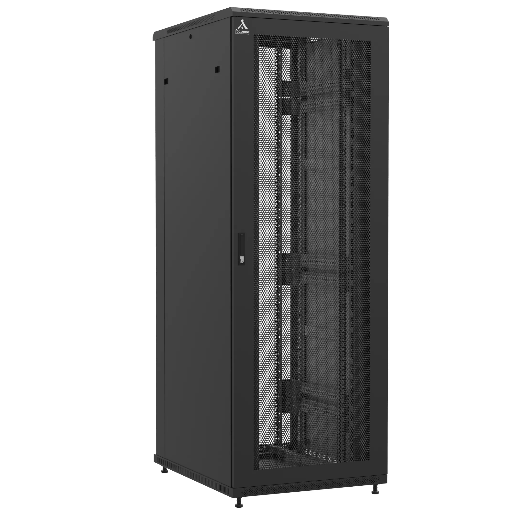 Baie montée Ligne 1200 47U 800x1000mm, porte avant : Simple Nid d'Abeille, porte arrière : Sans Porte, avec panneaux latéraux