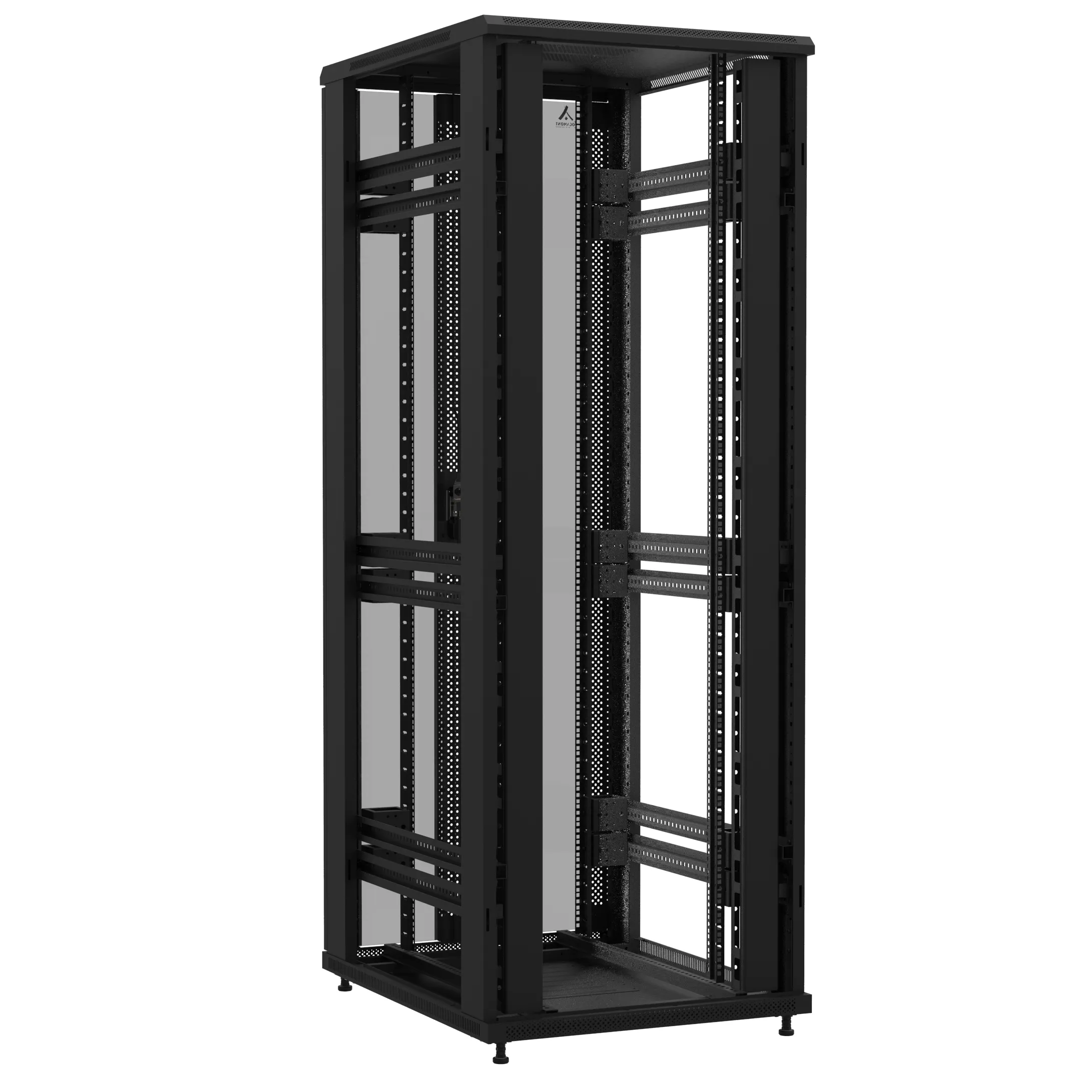 Baie montée Ligne 1200 47U 800x1000mm, porte avant : Sans Porte, porte arrière : Double Verre, sans panneaux latéraux