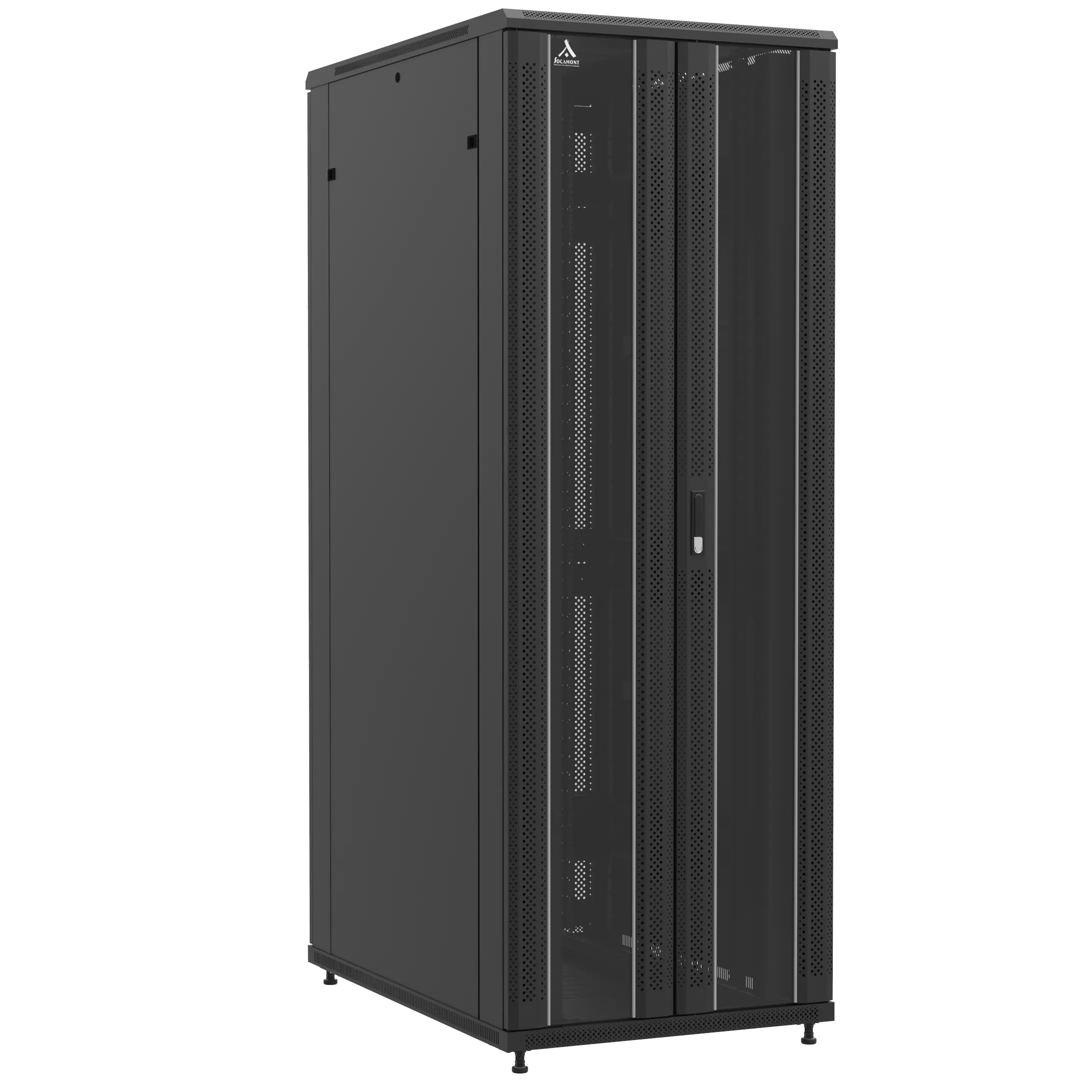 Baie en kit Ligne 1200 47U 800x1200mm, porte avant : Double Verre, porte arrière : Double Verre, avec panneaux latéraux