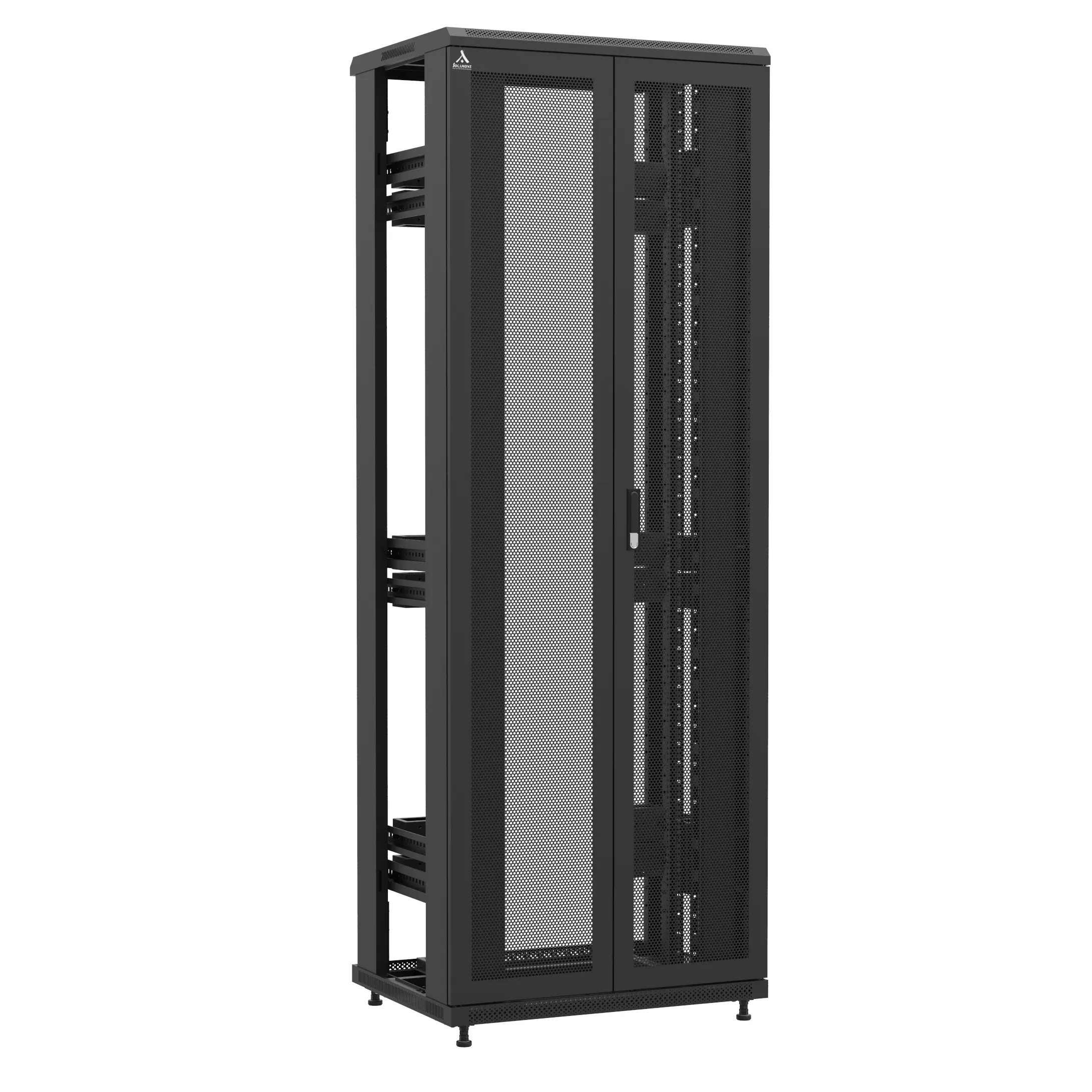 Baie en kit Ligne 1200 47U 800x600mm, porte avant : Double Nid d'Abeille, porte arrière : Sans Porte, sans panneaux latéraux