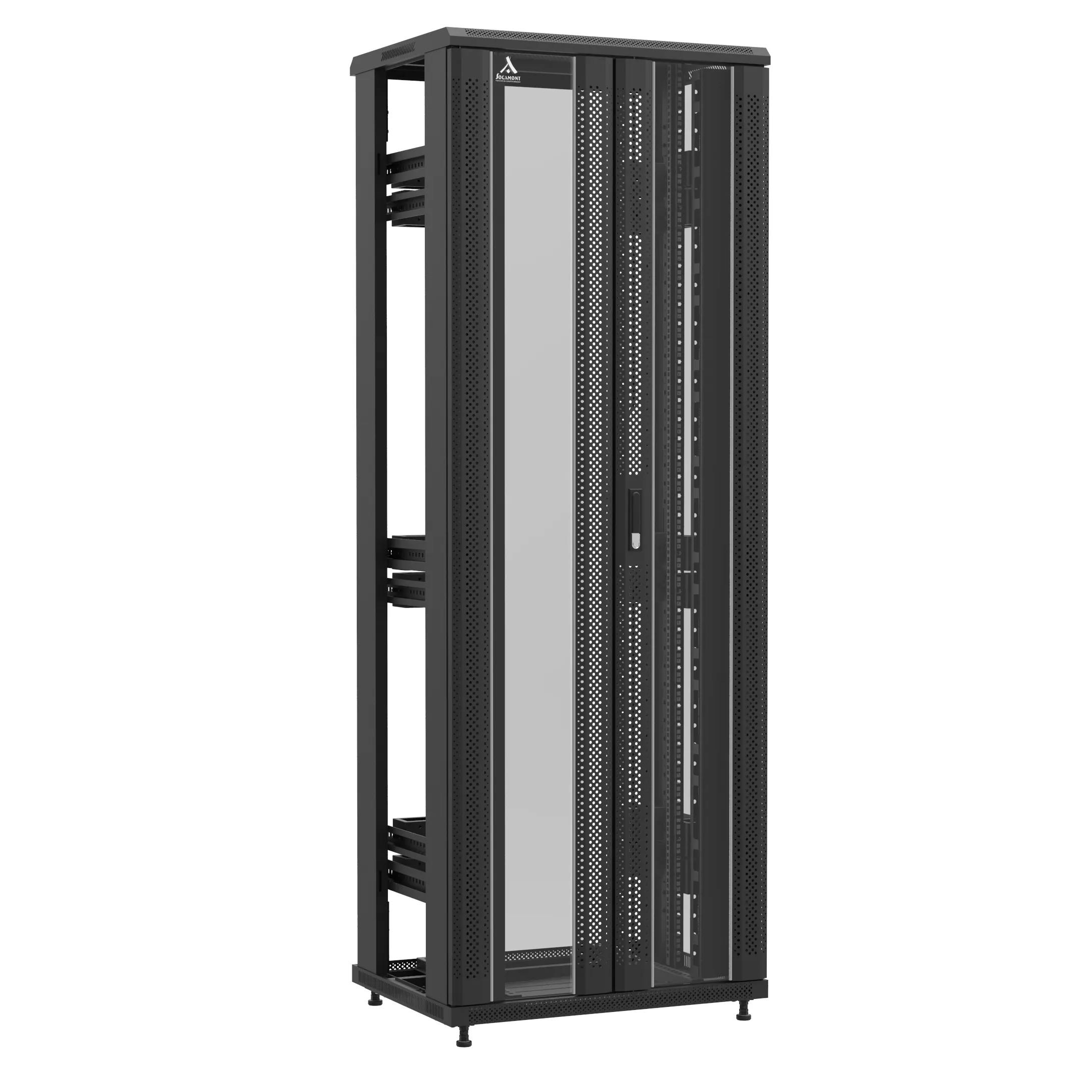 Baie en kit Ligne 1200 47U 800x600mm, porte avant : Double Verre, porte arrière : Sans Porte, sans panneaux latéraux