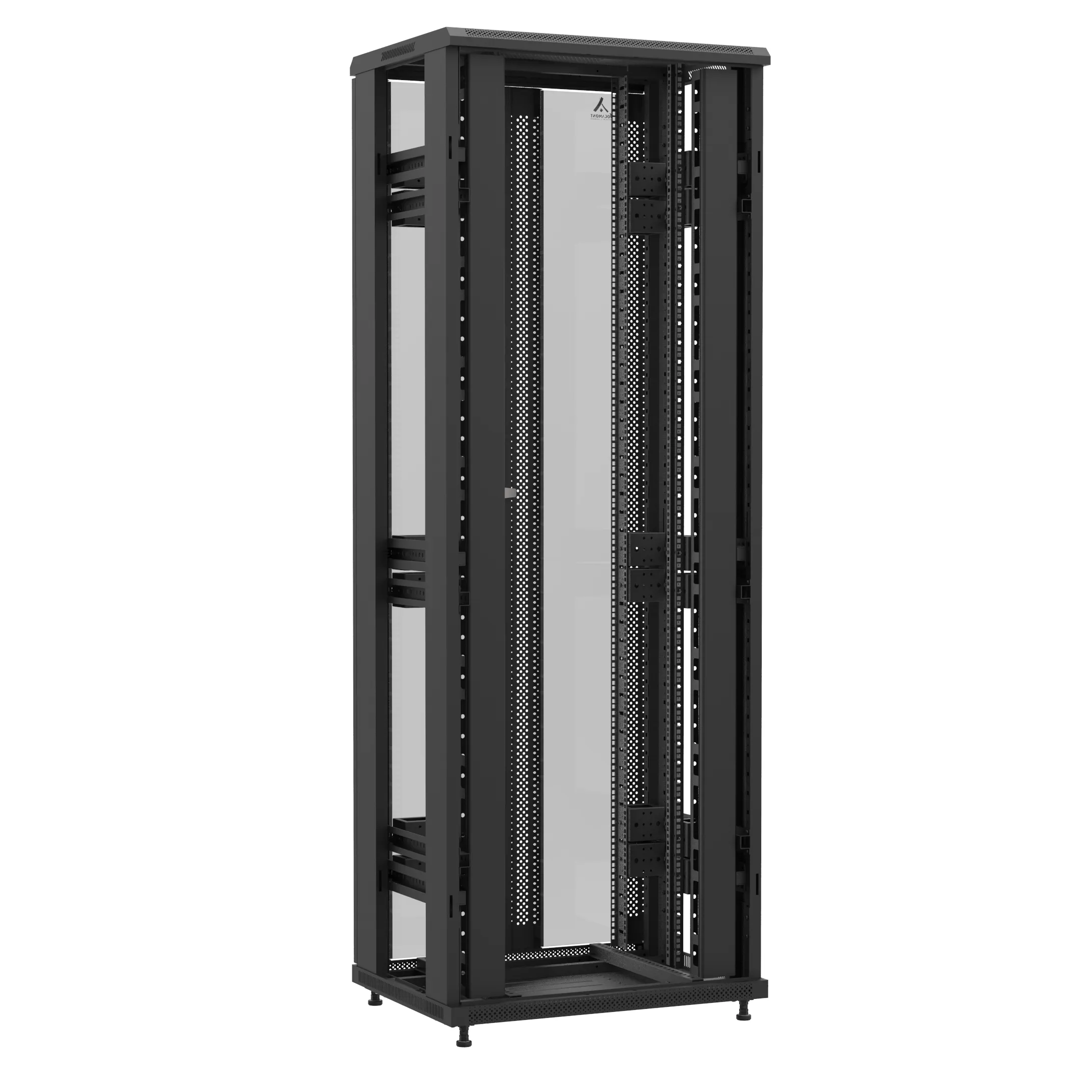 Baie en kit Ligne 1200 47U 800x600mm, porte avant : Sans Porte, porte arrière : Double Verre, sans panneaux latéraux