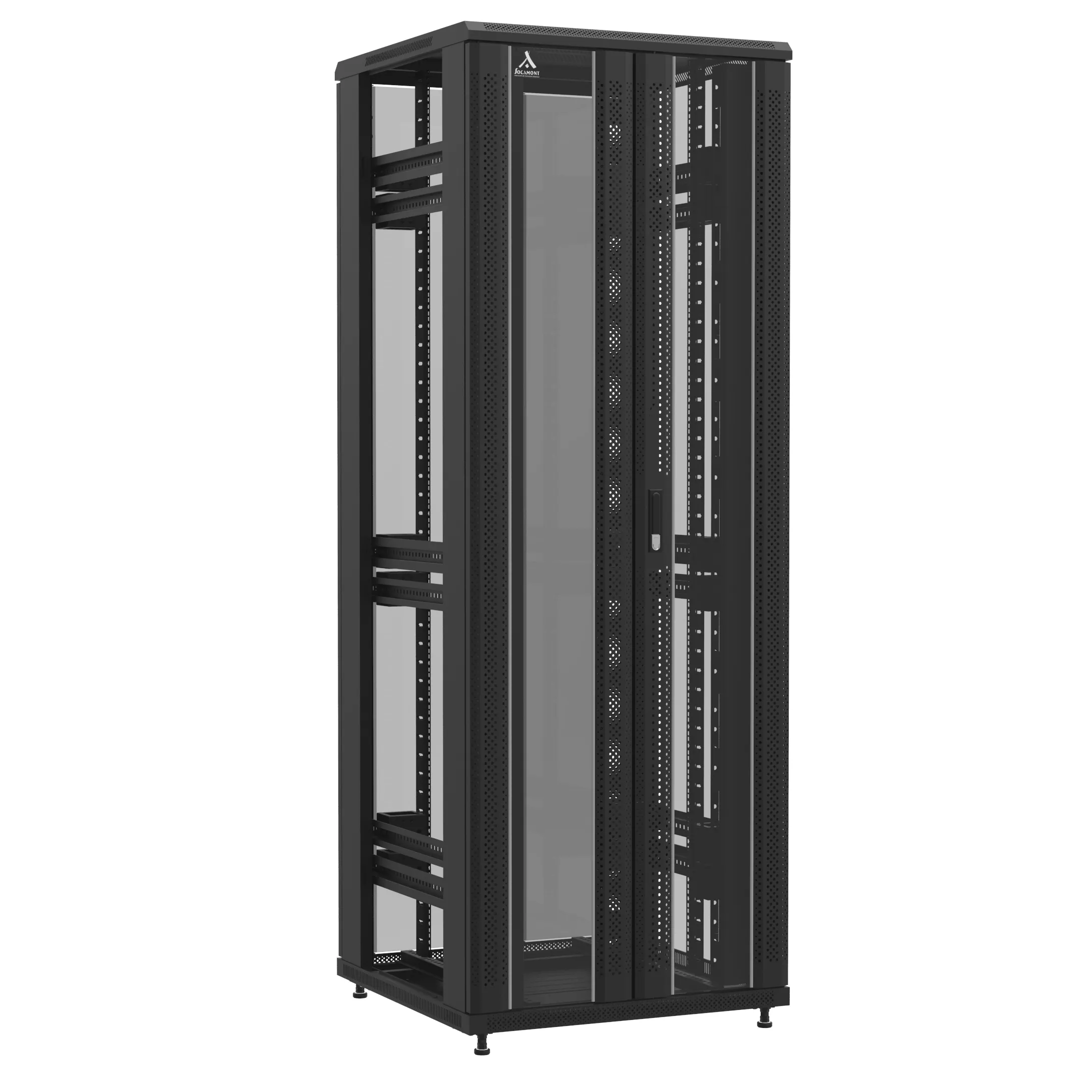 Baie en kit Ligne 1200 47U 800x800mm, porte avant : Double Verre, porte arrière : Double Verre, sans panneaux latéraux