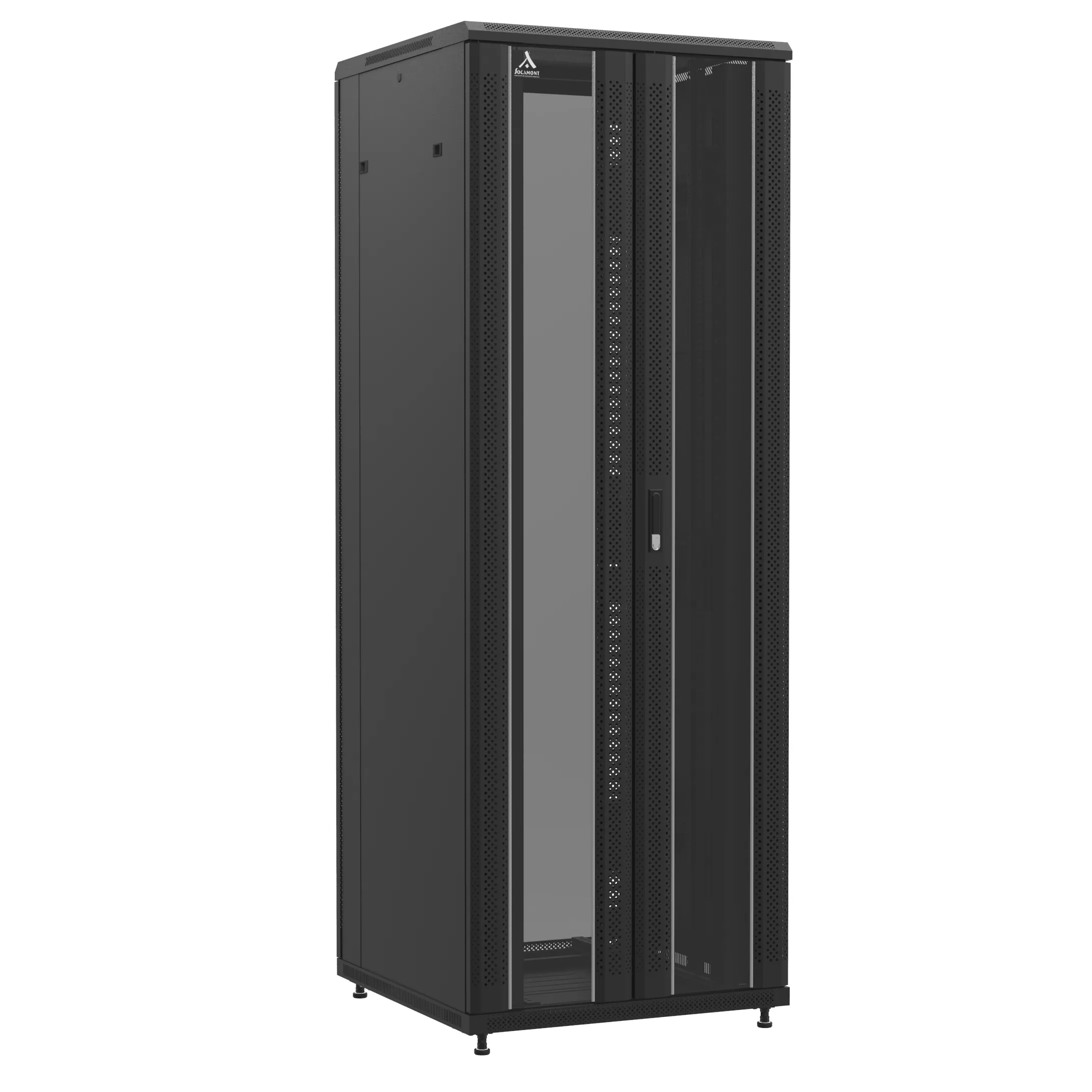 Baie montée Ligne 1200 47U 800x800mm, porte avant : Double Verre, porte arrière : Simple Verre, avec panneaux latéraux