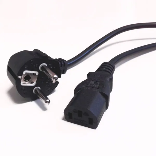 Cordon alimentation 1,8m noir CEE7 vers Femelle C13 10A