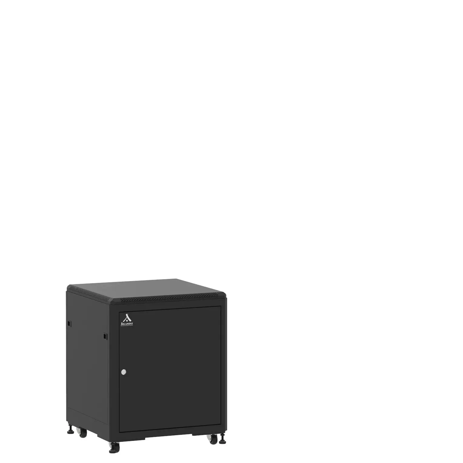Baie en kit Ligne 500 12U 600x600mm, porte avant : Simple Pleine, porte arrière : Simple Pleine, avec panneaux latéraux