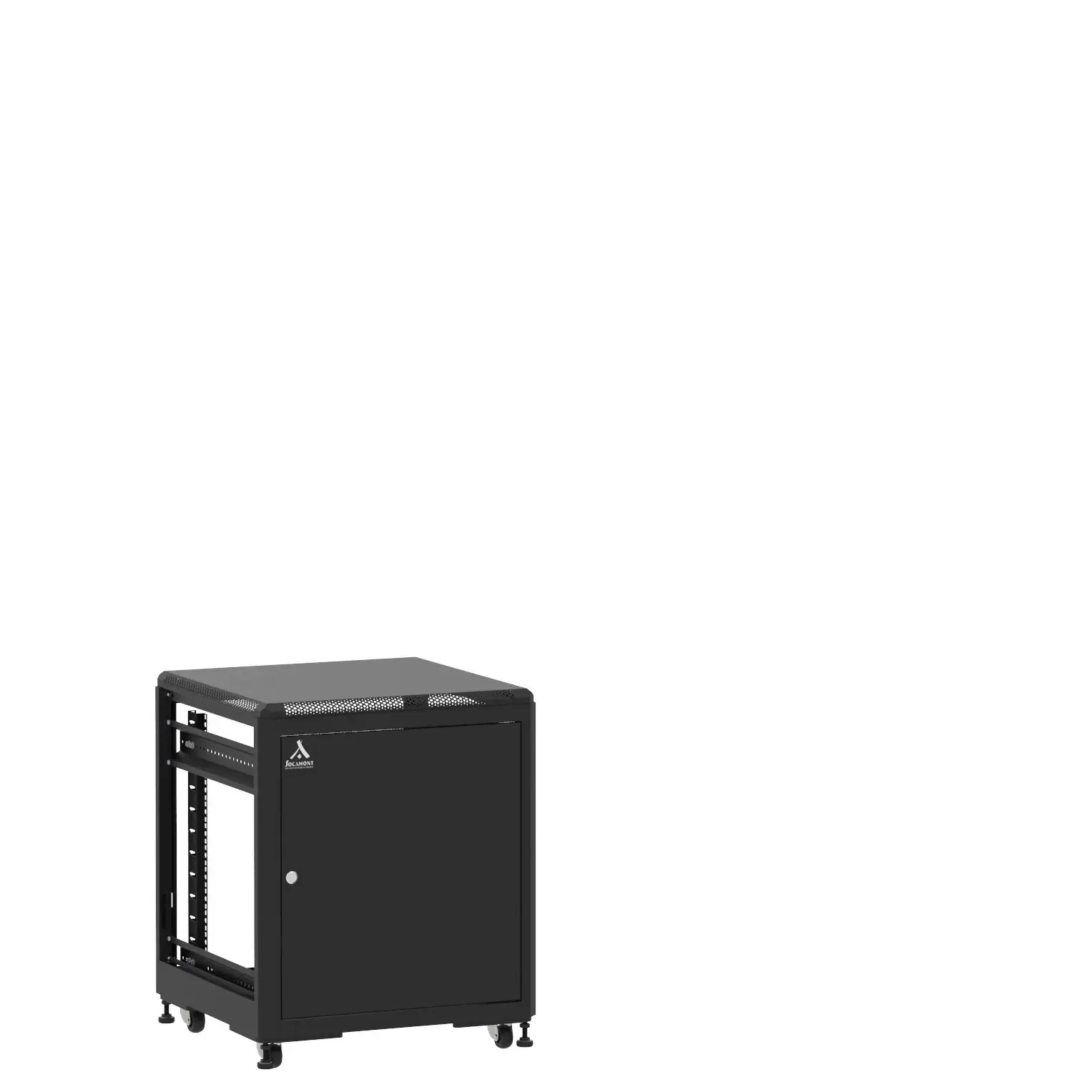 Baie en kit Ligne 500 12U 600x600mm, porte avant : Simple Pleine, porte arrière : Sans Porte, sans panneaux latéraux