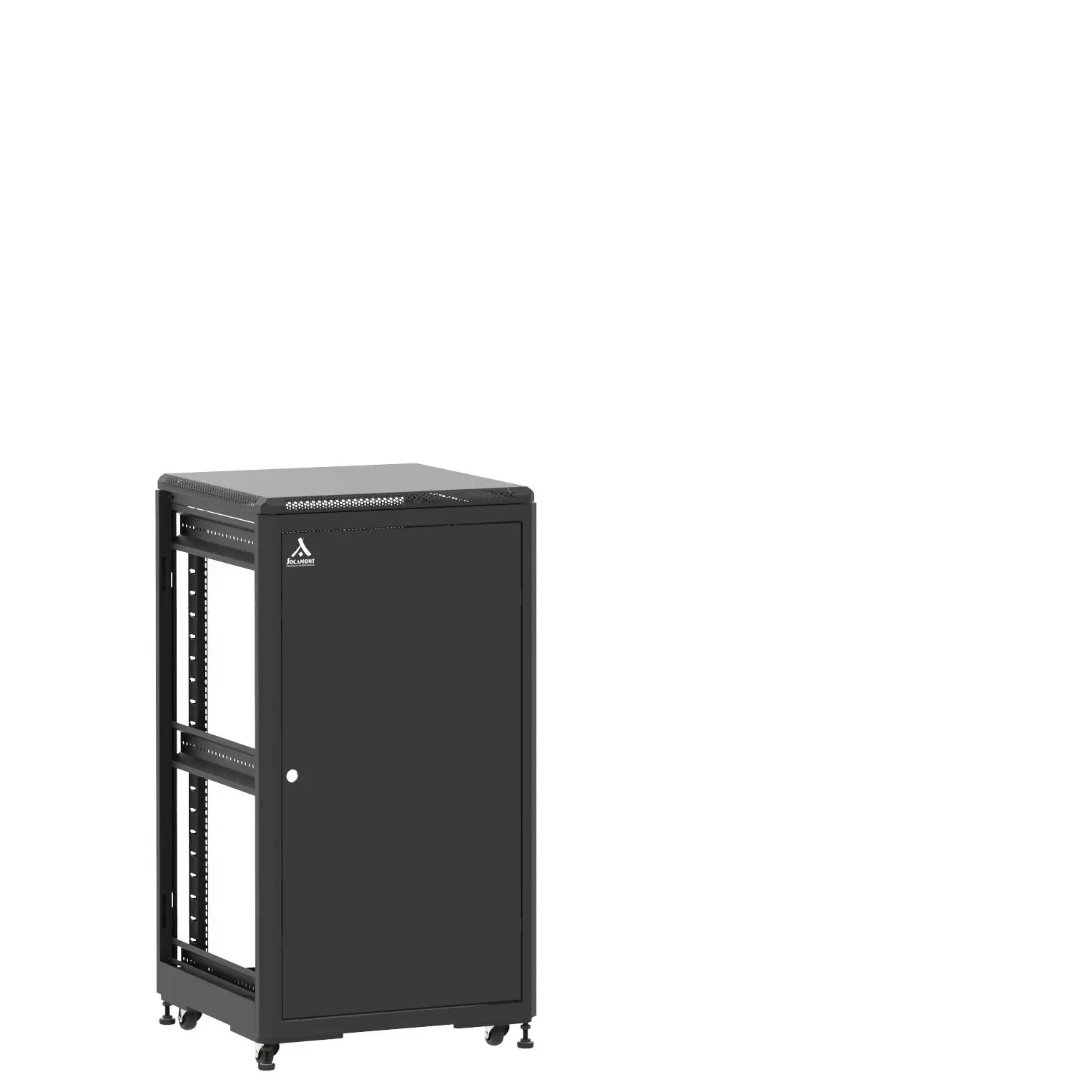 Baie en kit Ligne 500 21U 600x600mm, porte avant : Simple Pleine, porte arrière : Sans Porte, sans panneaux latéraux
