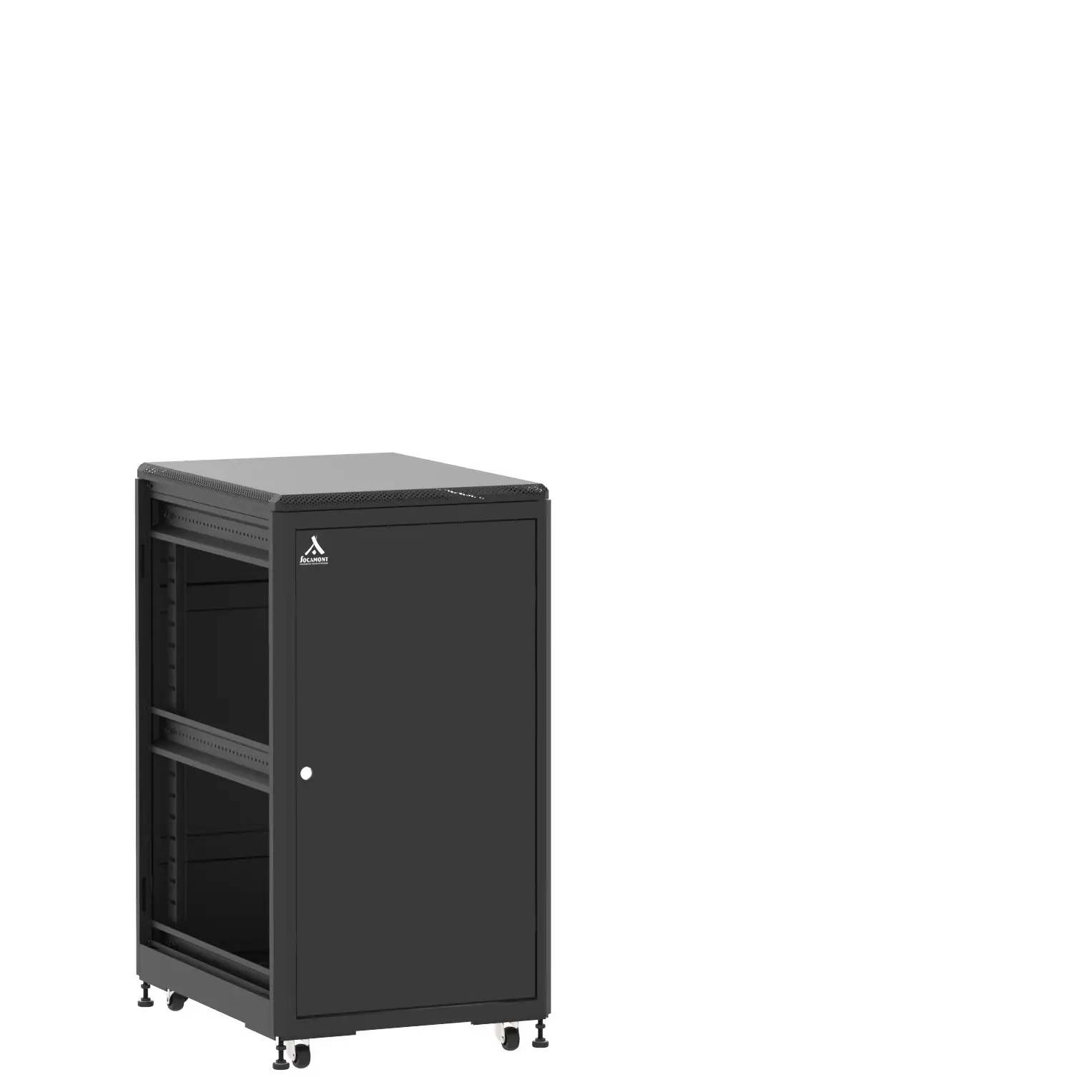 Baie en kit Ligne 500 21U 600x800mm, porte avant : Simple Pleine, porte arrière : Panneau Plein, sans panneaux latéraux
