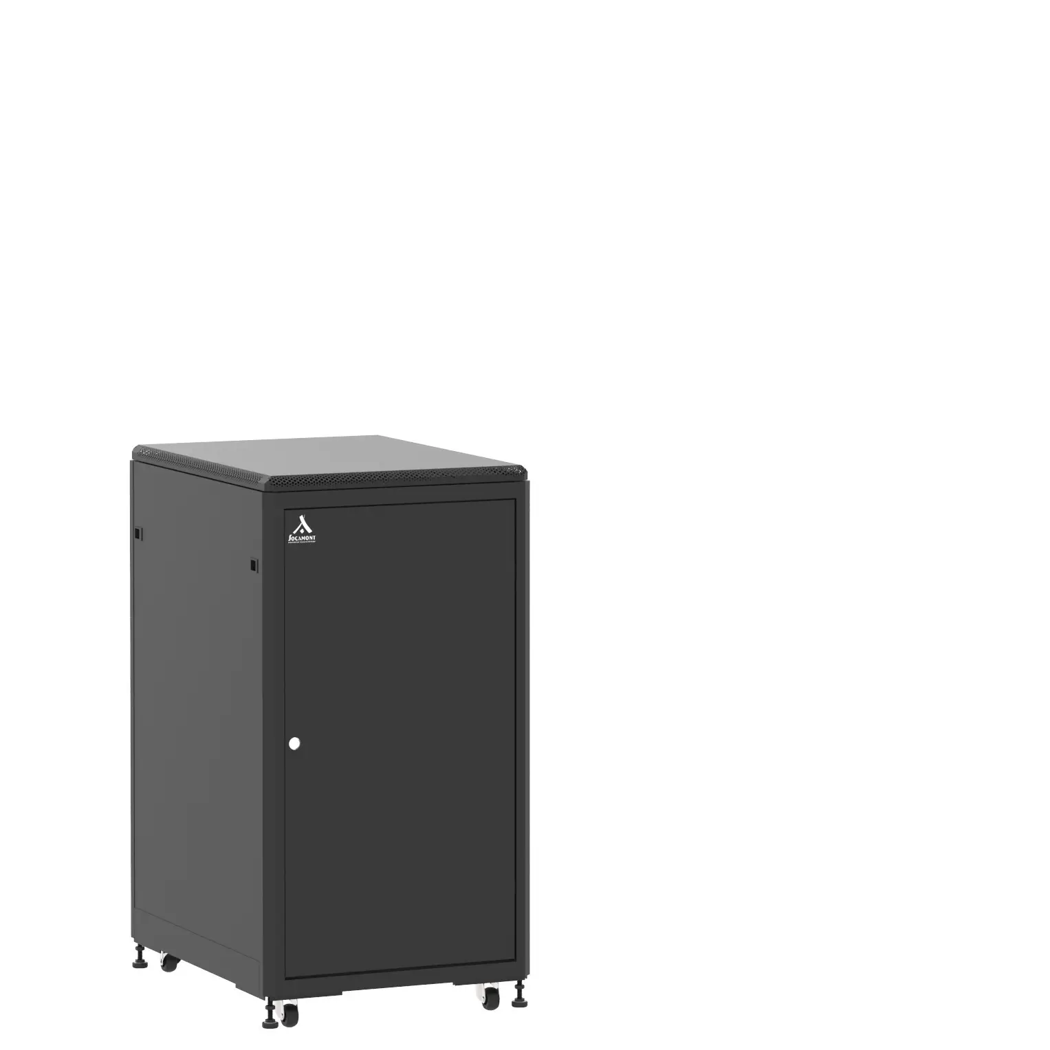 Baie en kit Ligne 500 21U 600x800mm, porte avant : Simple Pleine, porte arrière : Simple Nid d'Abeille, avec panneaux latéraux