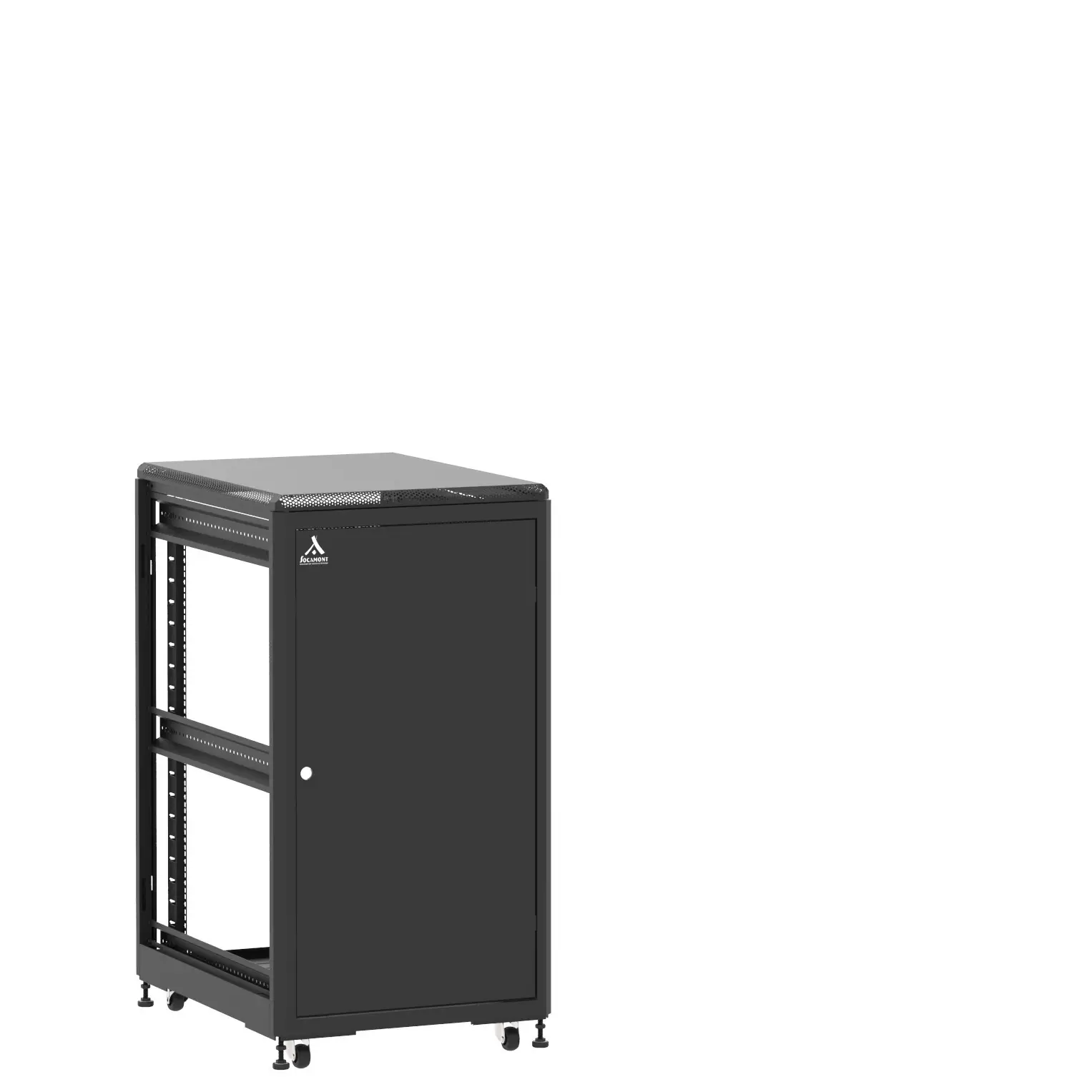 Baie en kit Ligne 500 21U 600x800mm, porte avant : Simple Pleine, porte arrière : Sans Porte, sans panneaux latéraux