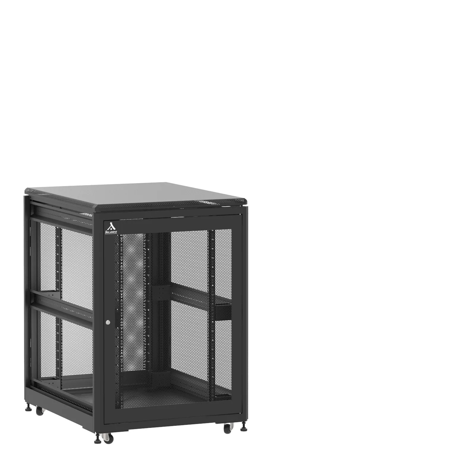 Baie montée Ligne 500 21U 800x1000mm, porte avant : Simple Nid d'Abeille, porte arrière : Simple Nid d'Abeille, sans panneaux latéraux