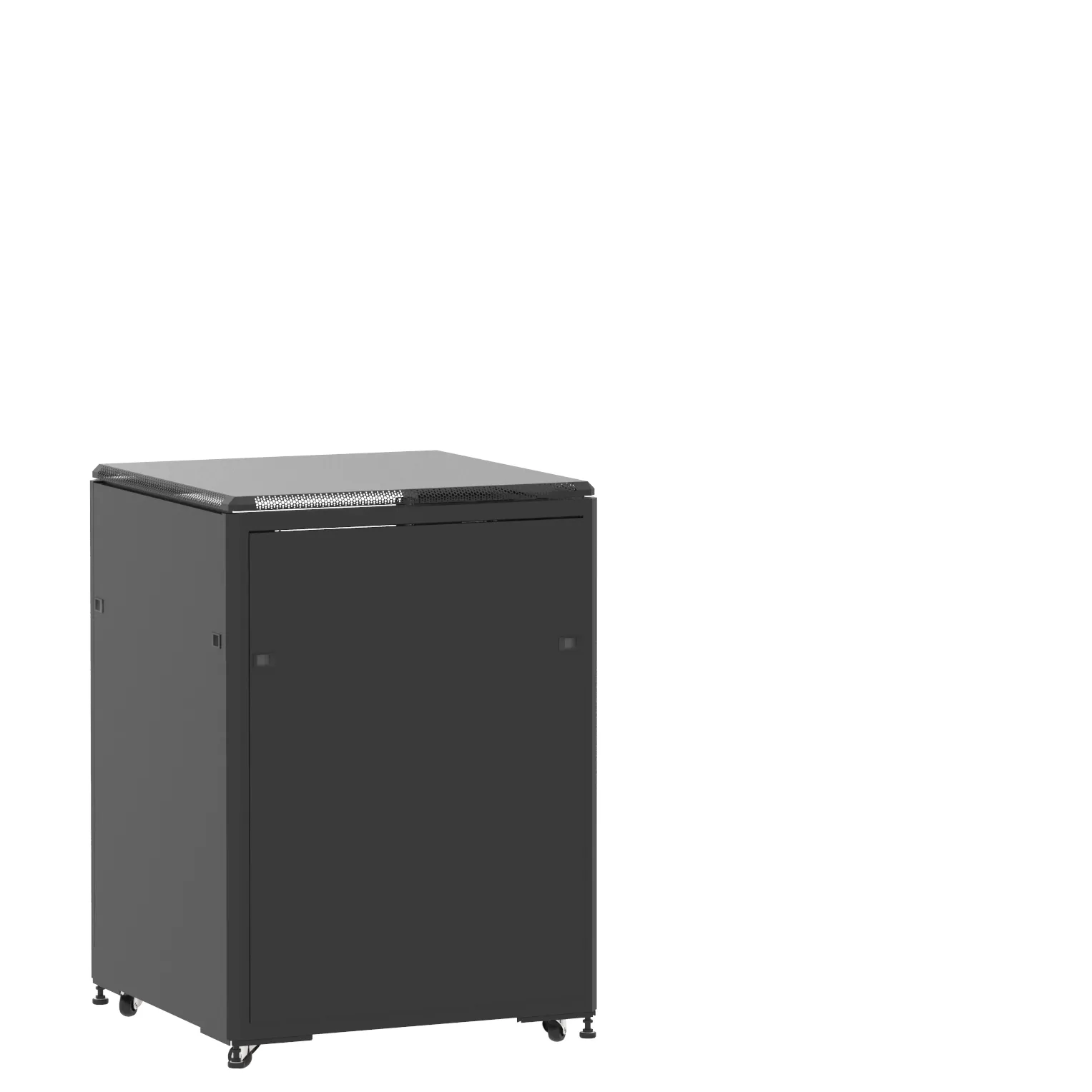 Baie en kit Ligne 500 21U 800x800mm, porte avant : Panneau Plein, porte arrière : Sans Porte, avec panneaux latéraux