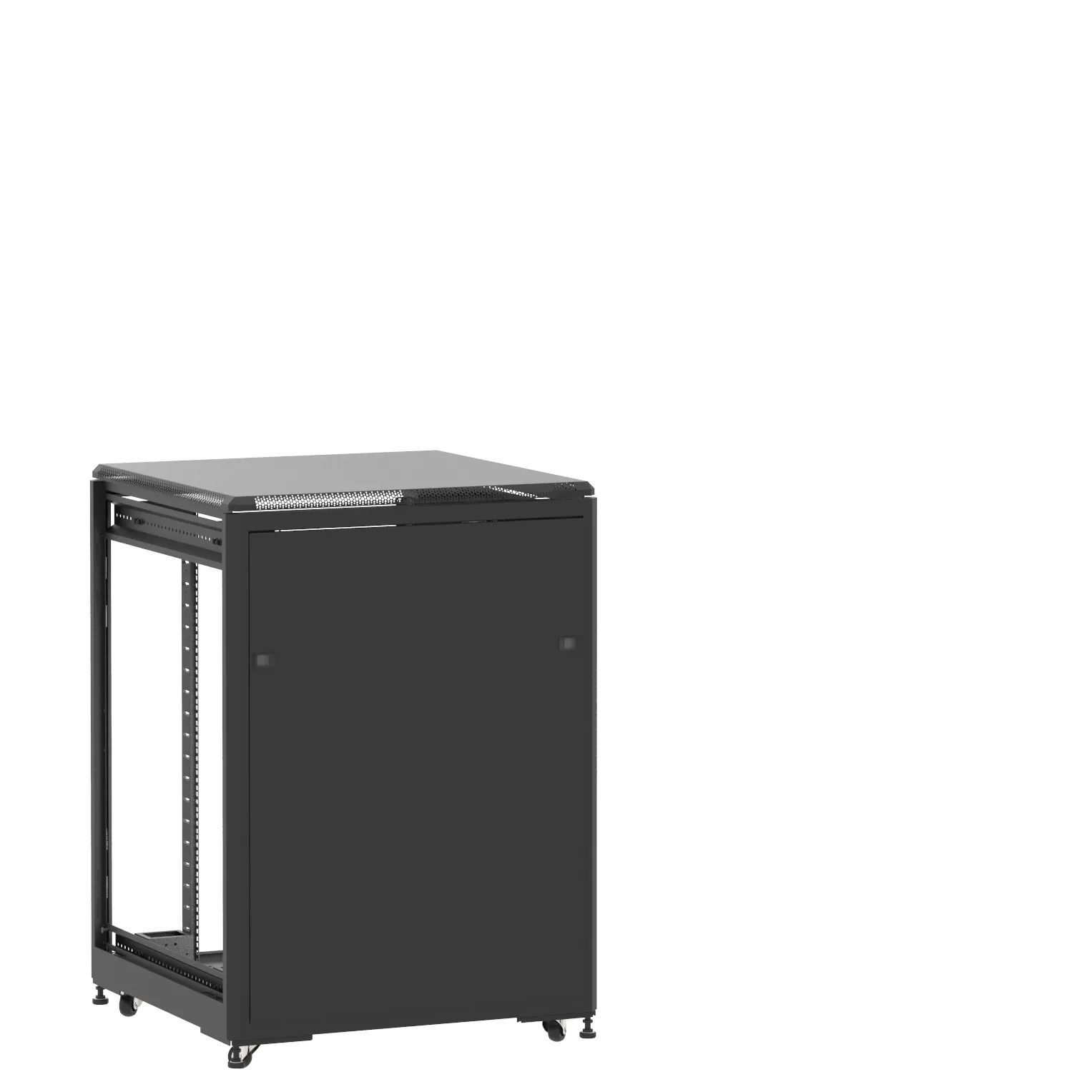 Baie en kit Ligne 500 21U 800x800mm, porte avant : Panneau Plein, porte arrière : Sans Porte, sans panneaux latéraux