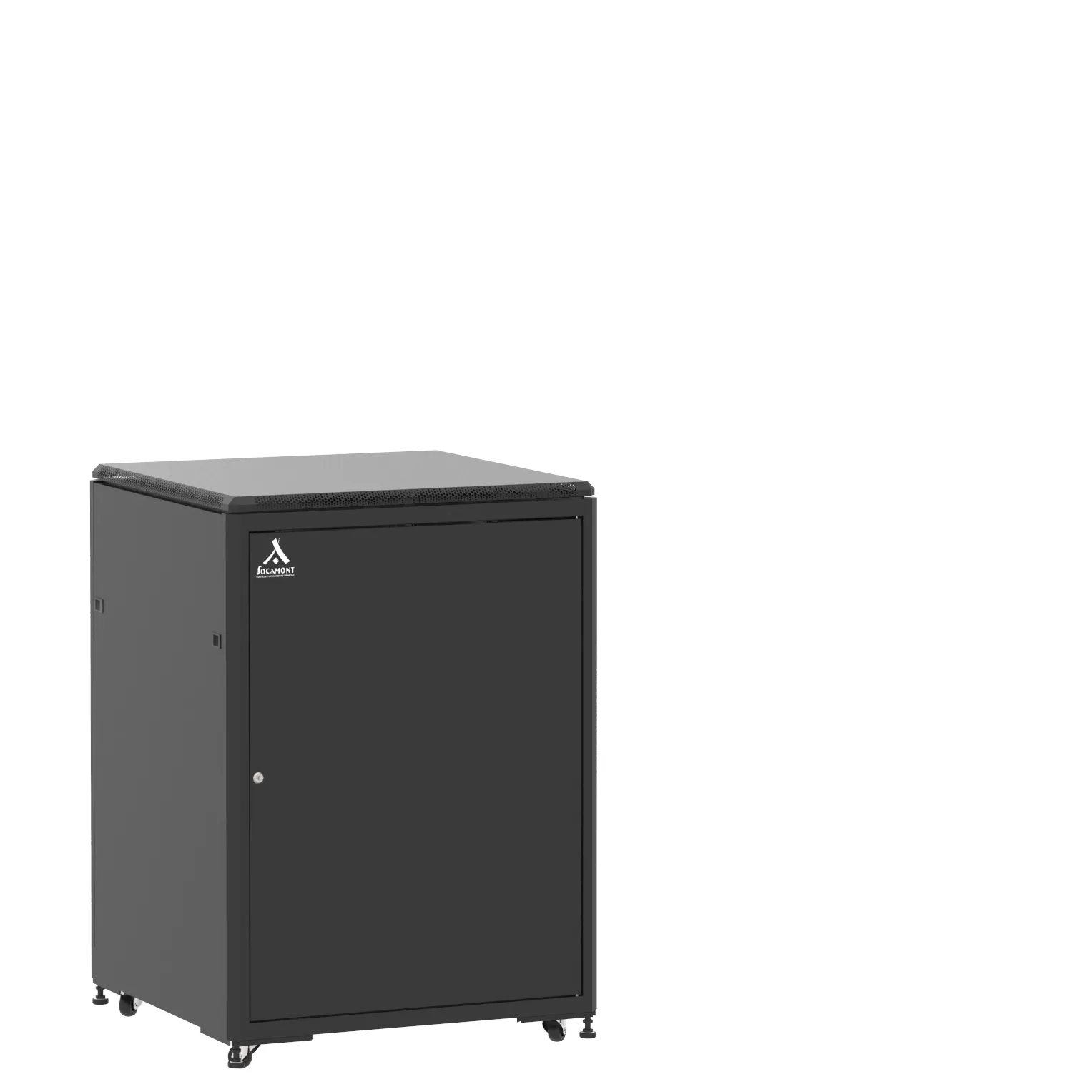 Baie en kit Ligne 500 21U 800x800mm, porte avant : Simple Pleine, porte arrière : Panneau Plein, avec panneaux latéraux