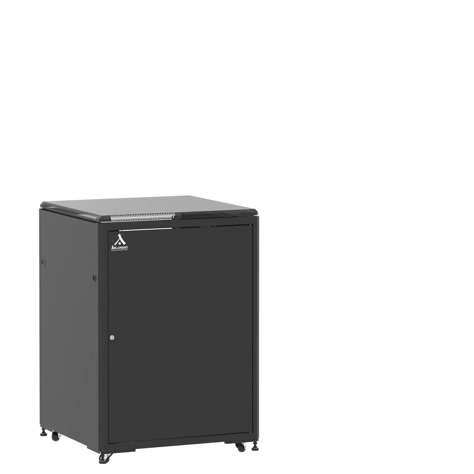 Baie en kit Ligne 500 21U 800x800mm, porte avant : Simple Pleine, porte arrière : Sans Porte, avec panneaux latéraux