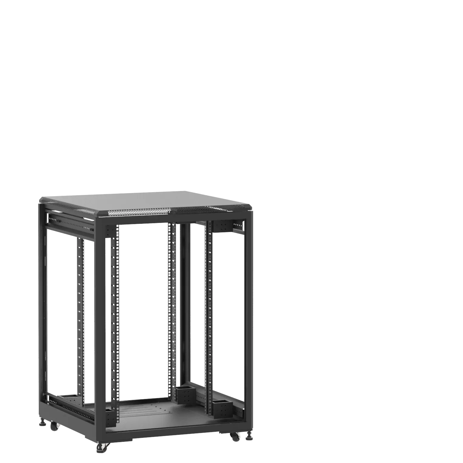 Baie montée Ligne 500 21U 800x800mm, porte avant : Sans Porte, porte arrière : Sans Porte, sans panneaux latéraux