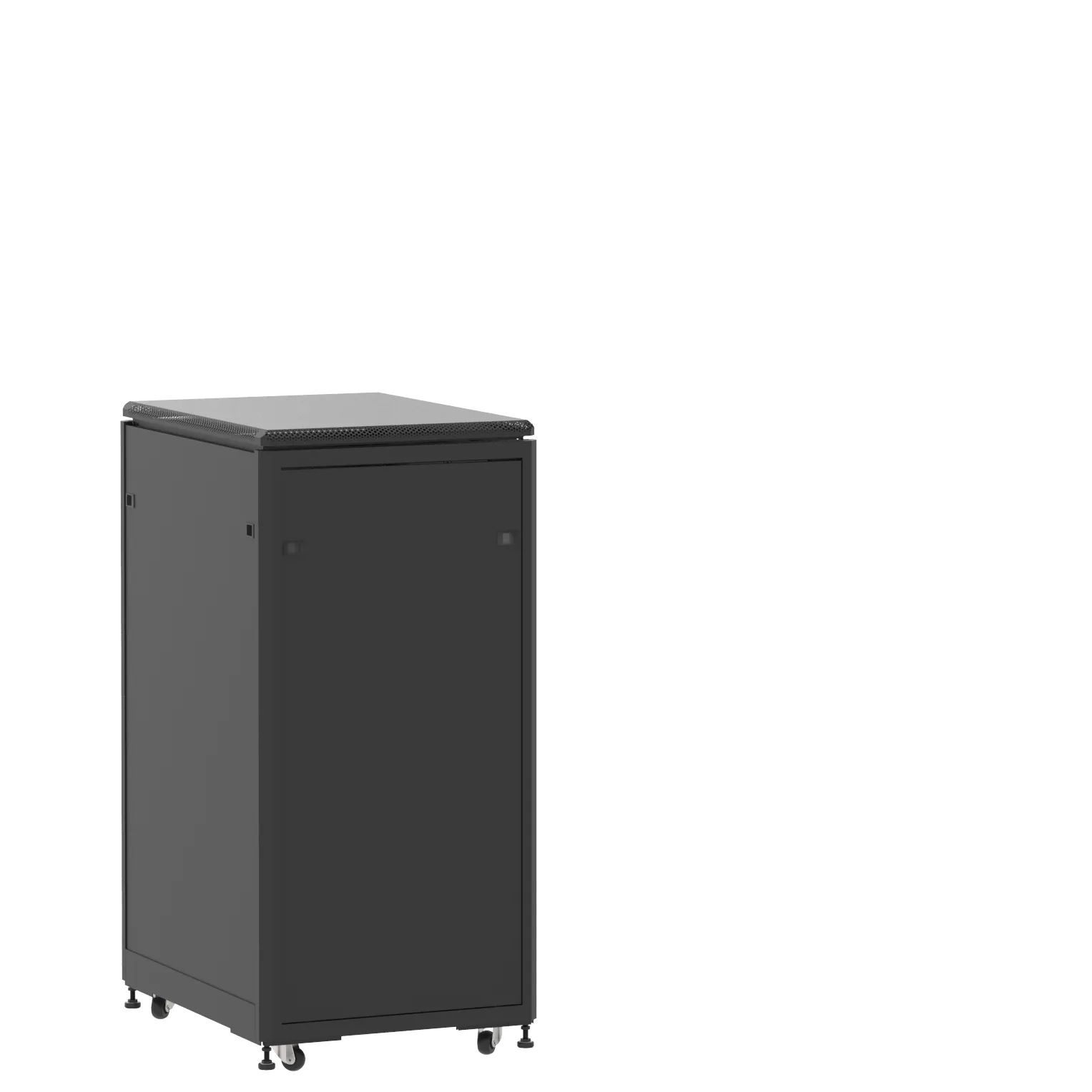 Baie en kit Ligne 500 24U 600x800mm, porte avant : Panneau Plein, porte arrière : Sans Porte, avec panneaux latéraux