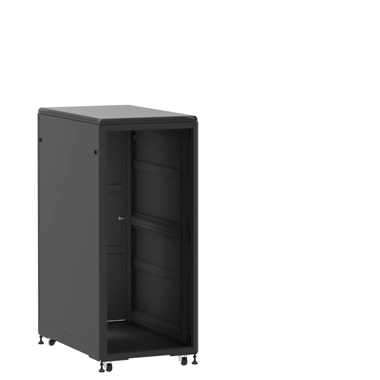 Baie en kit Ligne 500 27U 600x1000mm, porte avant : Sans Porte, porte arrière : Simple Pleine, avec panneaux latéraux