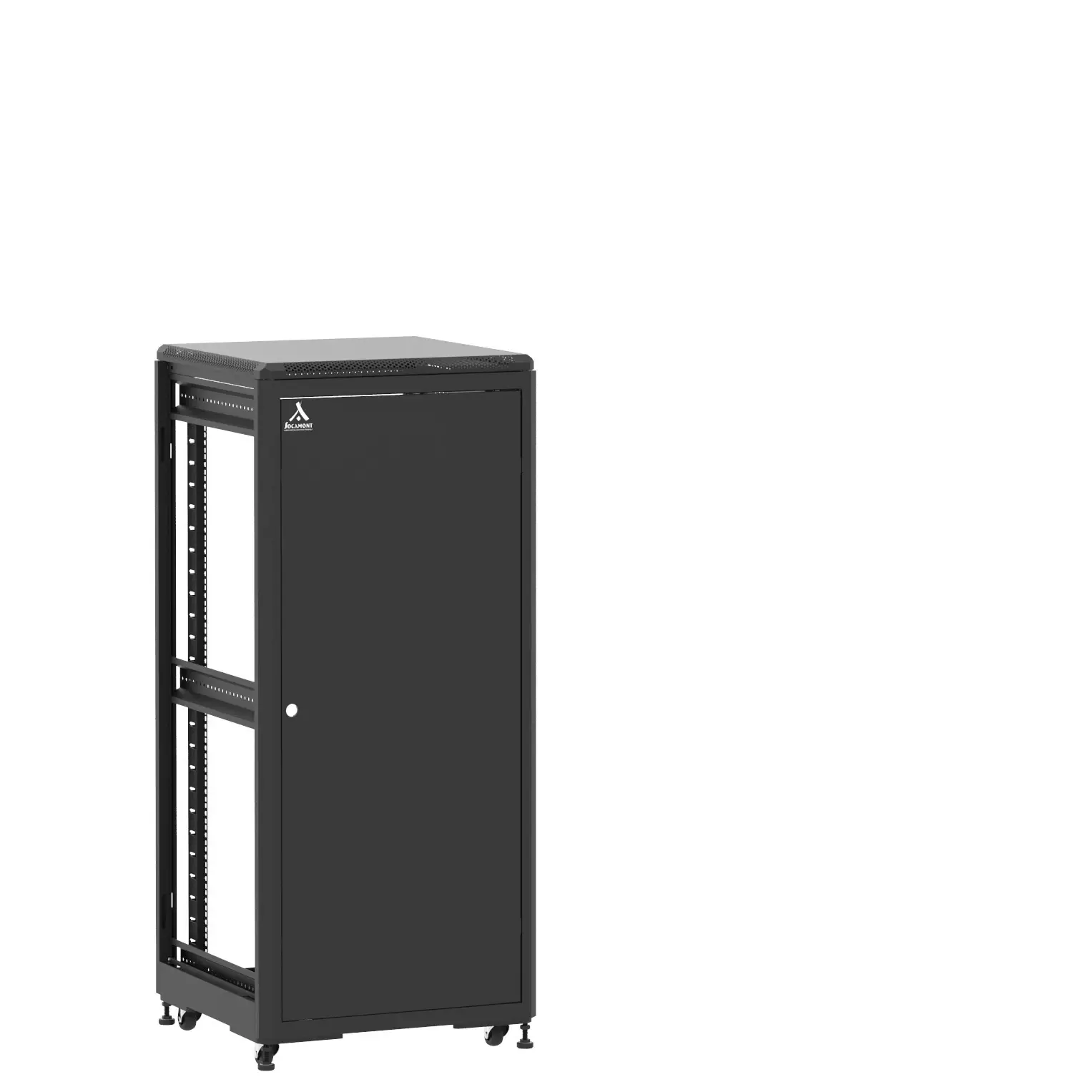 Baie en kit Ligne 500 27U 600x600mm, porte avant : Simple Pleine, porte arrière : Sans Porte, sans panneaux latéraux