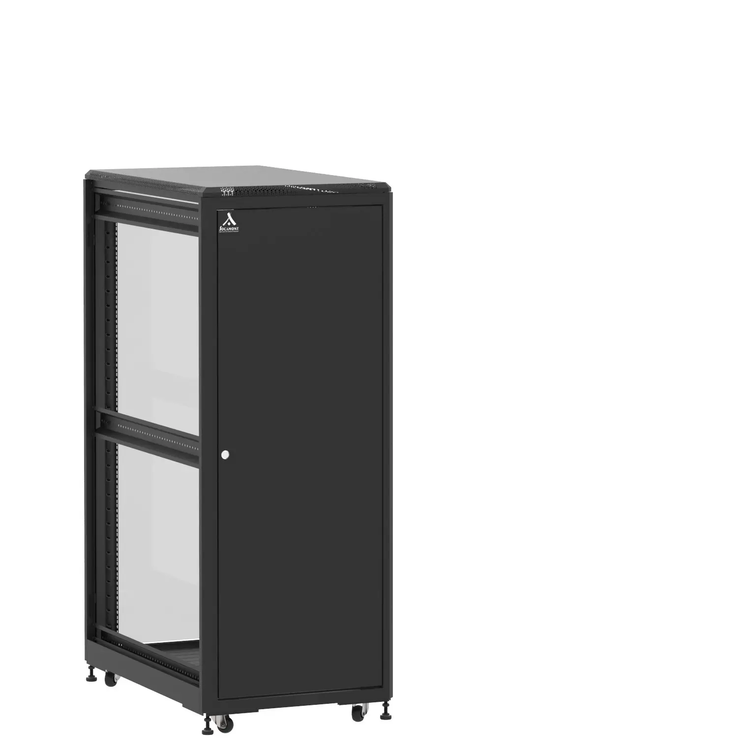Baie en kit Ligne 500 31U 600x1000mm, porte avant : Simple Pleine, porte arrière : Simple Verre, sans panneaux latéraux