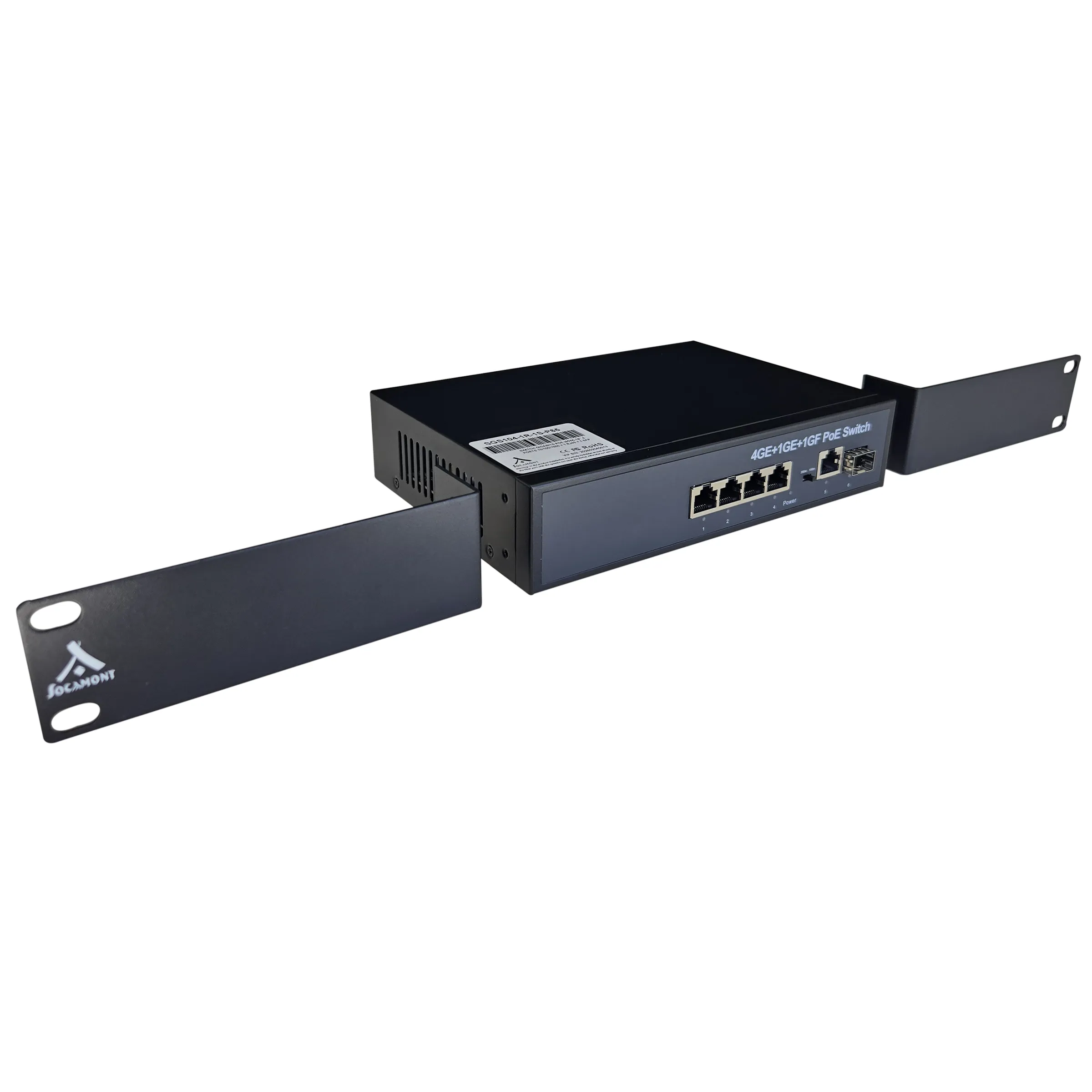 SWITCH GIGABITS POE (65W) 19'' 4 PORTS 10/100/1000 + 1 RJ45 + 1 SFP
