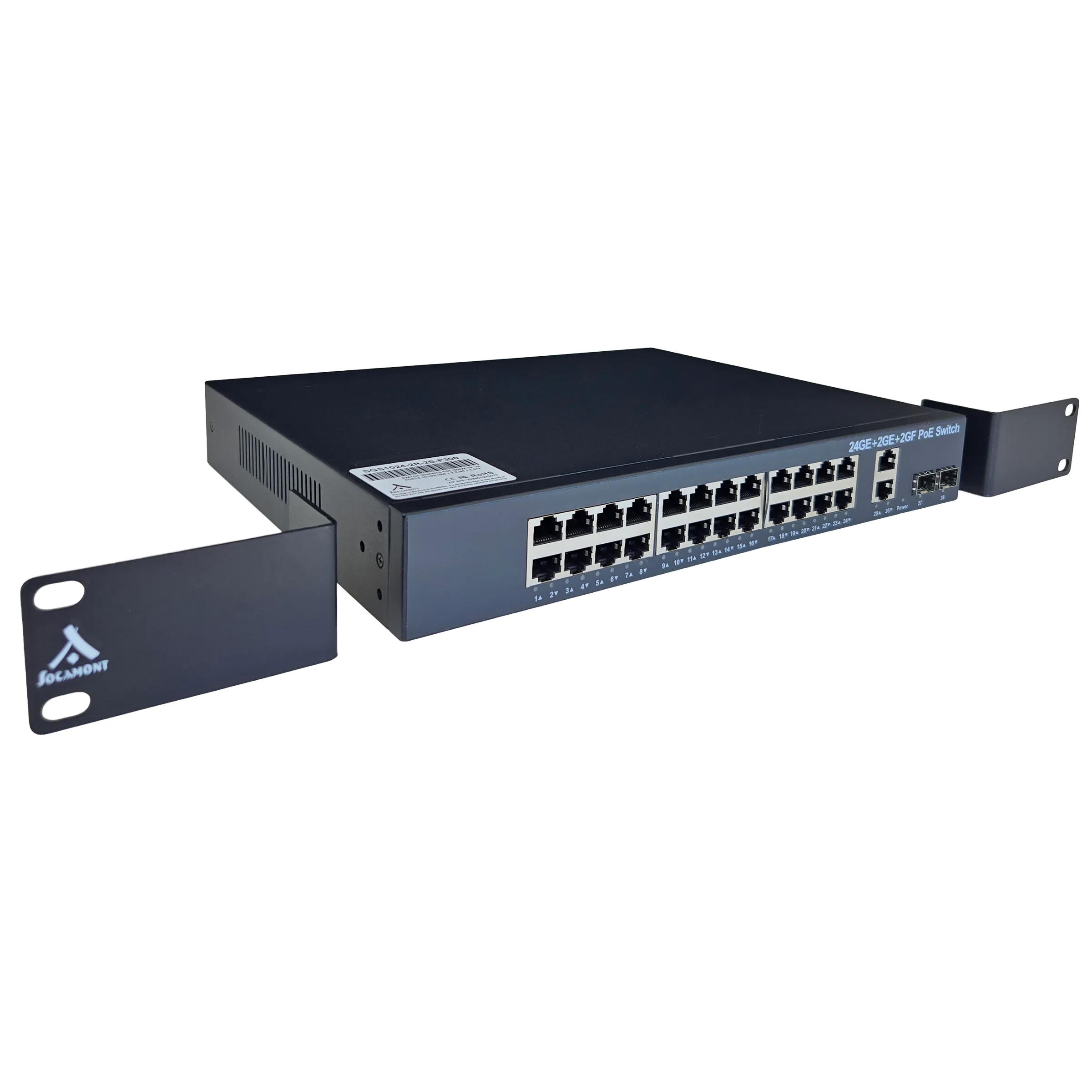 SWITCH GIGABITS POE (300W) 19'' 24 PORTS 10/100/1000 + 2 RJ45 + 2 SFP