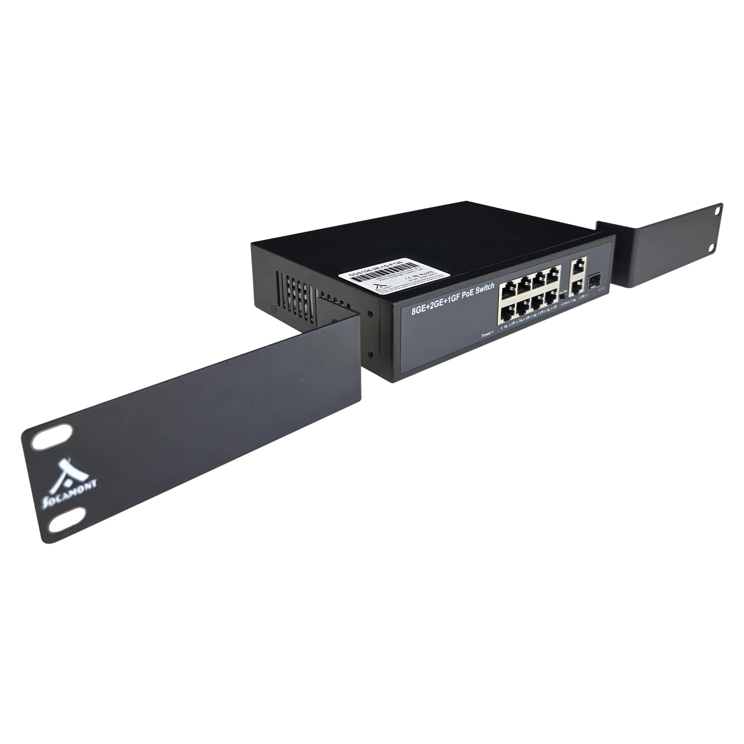SWITCH GIGABITS POE (120W) 19'' 8 PORTS 10/100/1000 + 2 RJ45 + 1 SFP